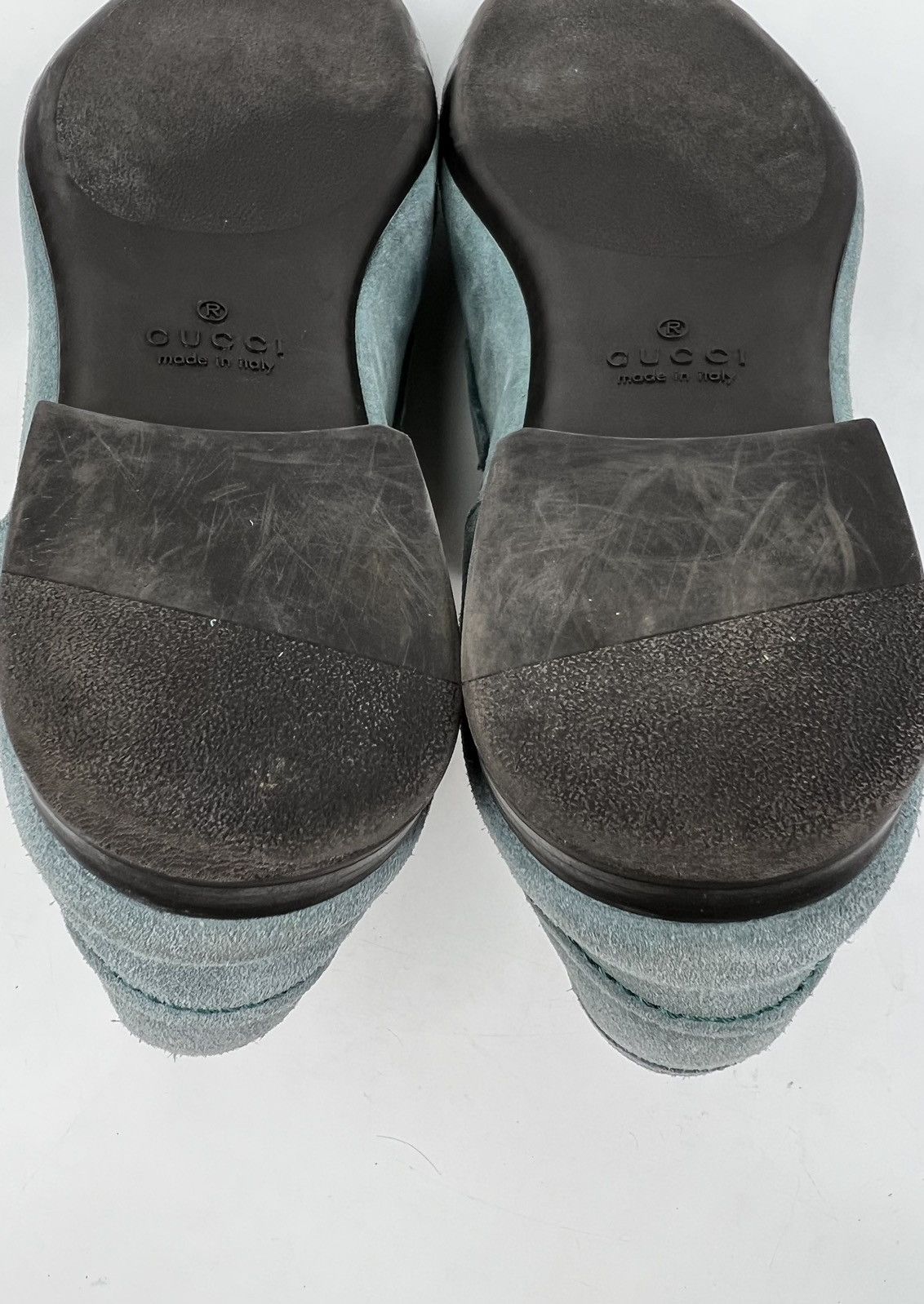 Gucci GUCCI Loafers Suede Slip Ons Shoes HORSEBIT Web Stripe Blue Size US 9.5 / EU 42-43 - 20 Thumbnail