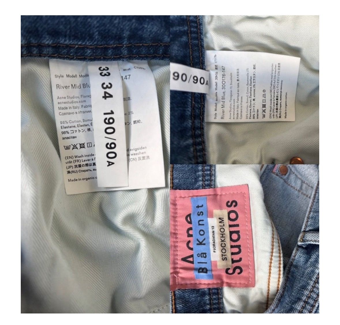 Acne Studios Acne Studios River Mid Blue Size US 33 - 3 Thumbnail