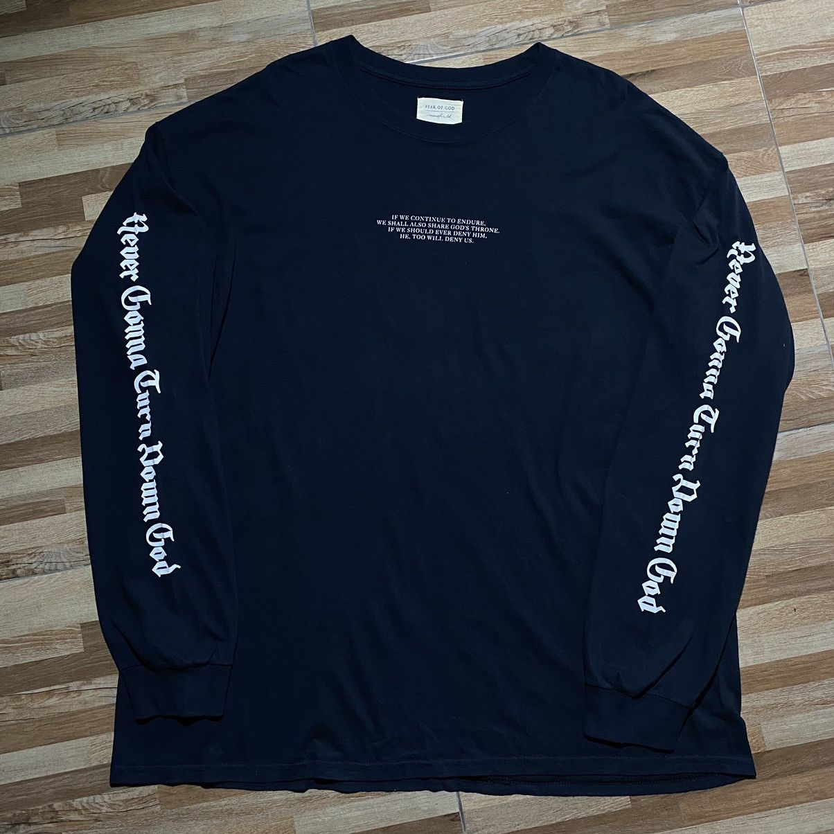 image of Archival Clothing x Fear Of God Maxfield Los Angles "never Turn Down God" in Black (Size Large)
