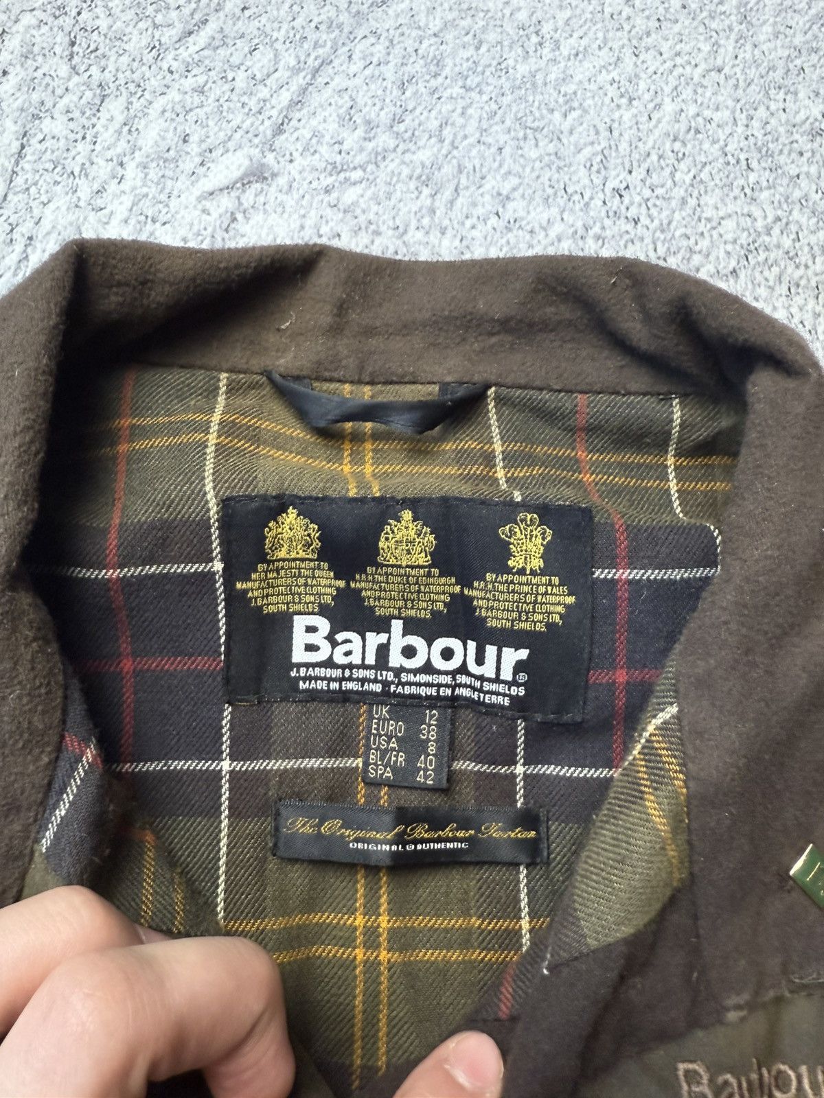 Barbour Women's Made in England Waxed Peplum Jacket - Sage