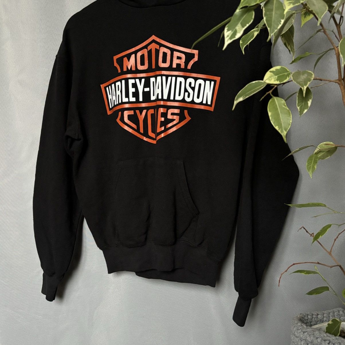 Fruit Of The Loom Harley Davidson hoodie black medium rare vintage Size US M / EU 48-50 / 2 - 3 Thumbnail