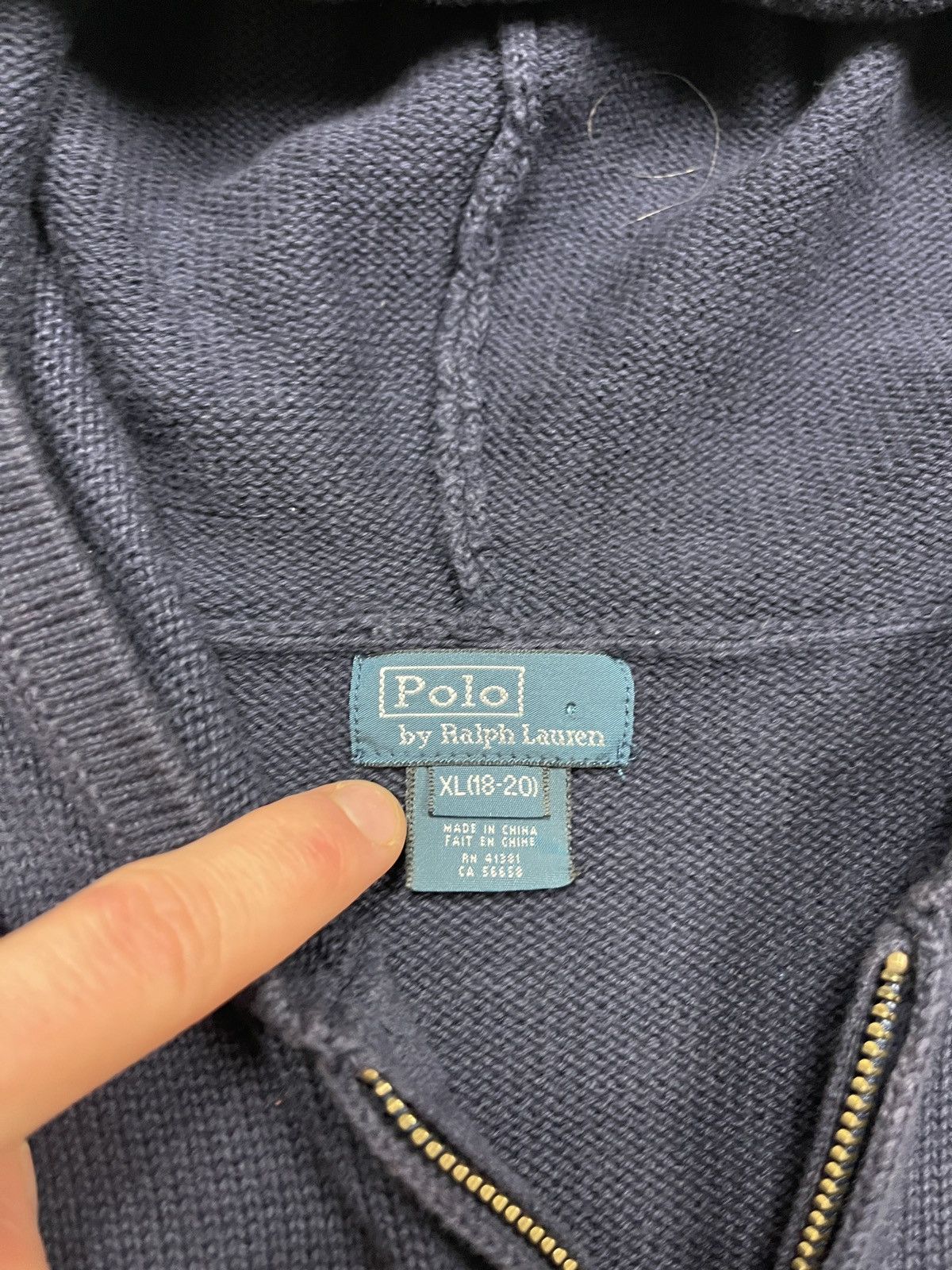 Polo Ralph Lauren × Ralph Lauren × Vintage Polo Ralph Lauren Vintage Knit Zip Up Hoodie Pony Y2K Hype Size US S / EU 44-46 / 1 - 7 Thumbnail