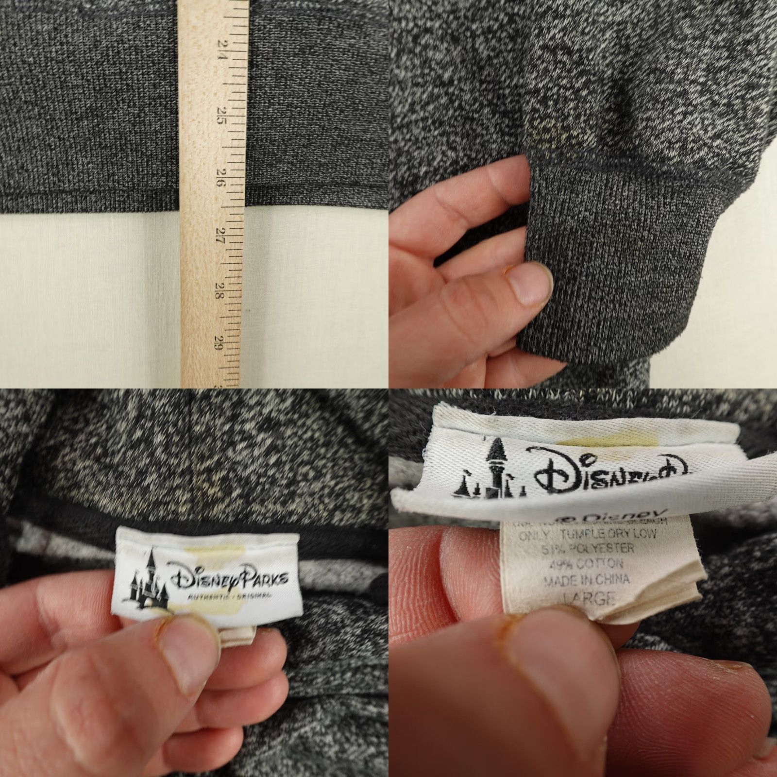 Disney VINTAGE Nightmare Before Christmas Hoodie Mens Large Gray Jack Skellington Disney Zip Up Size US L / EU 52-54 / 3 - 8 Thumbnail