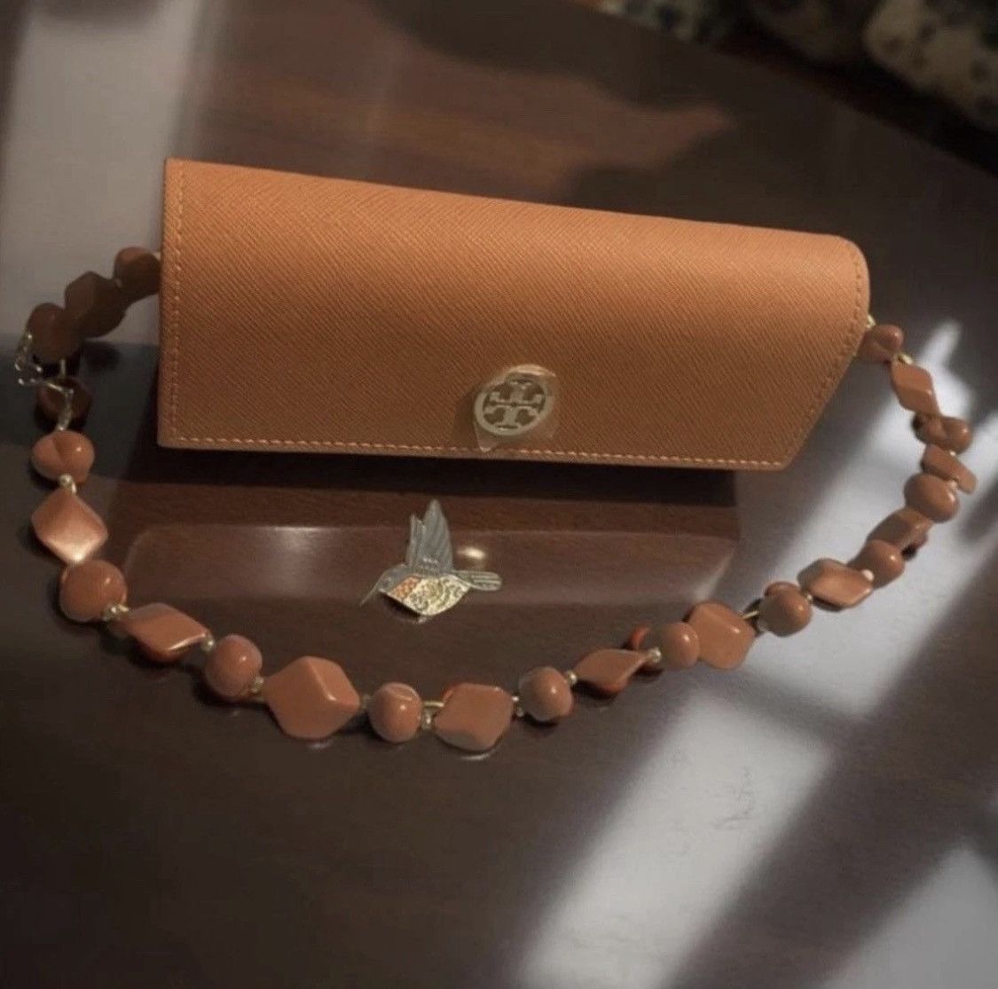 Tory Burch Caramel Burnt Orange Butterscotch Accessories Eyeglass Case Size ONE SIZE - 1 Thumbnail