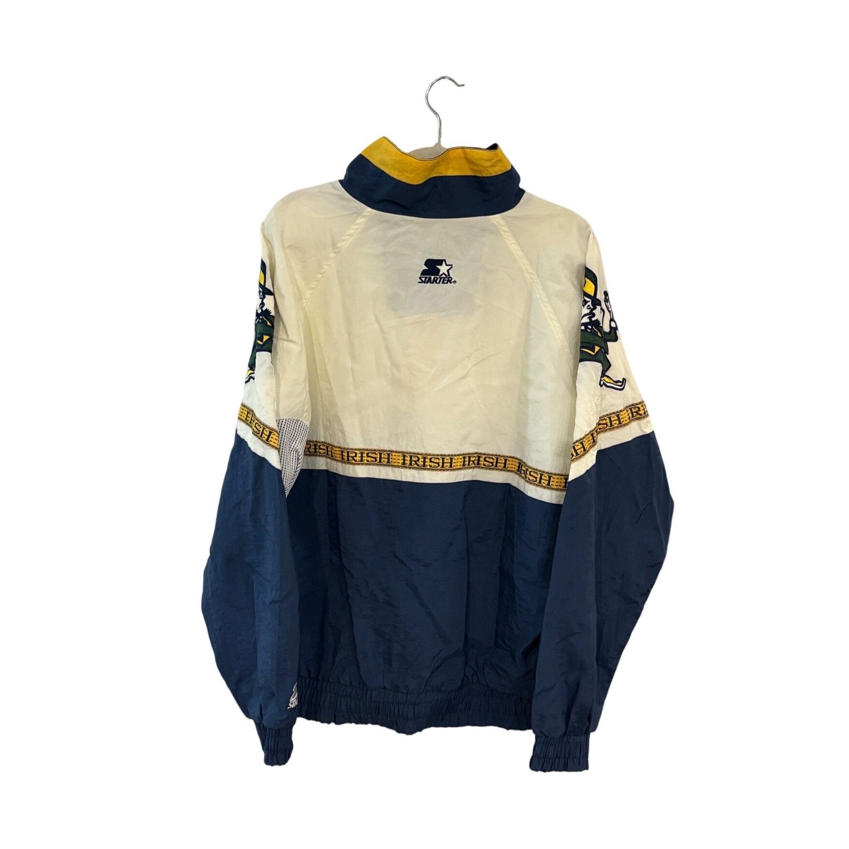 Starter Vintage 90s Starter Notre Dame Fighting Irish 1/4 Zip Windbr Size US L / EU 52-54 / 3 - 2 Thumbnail