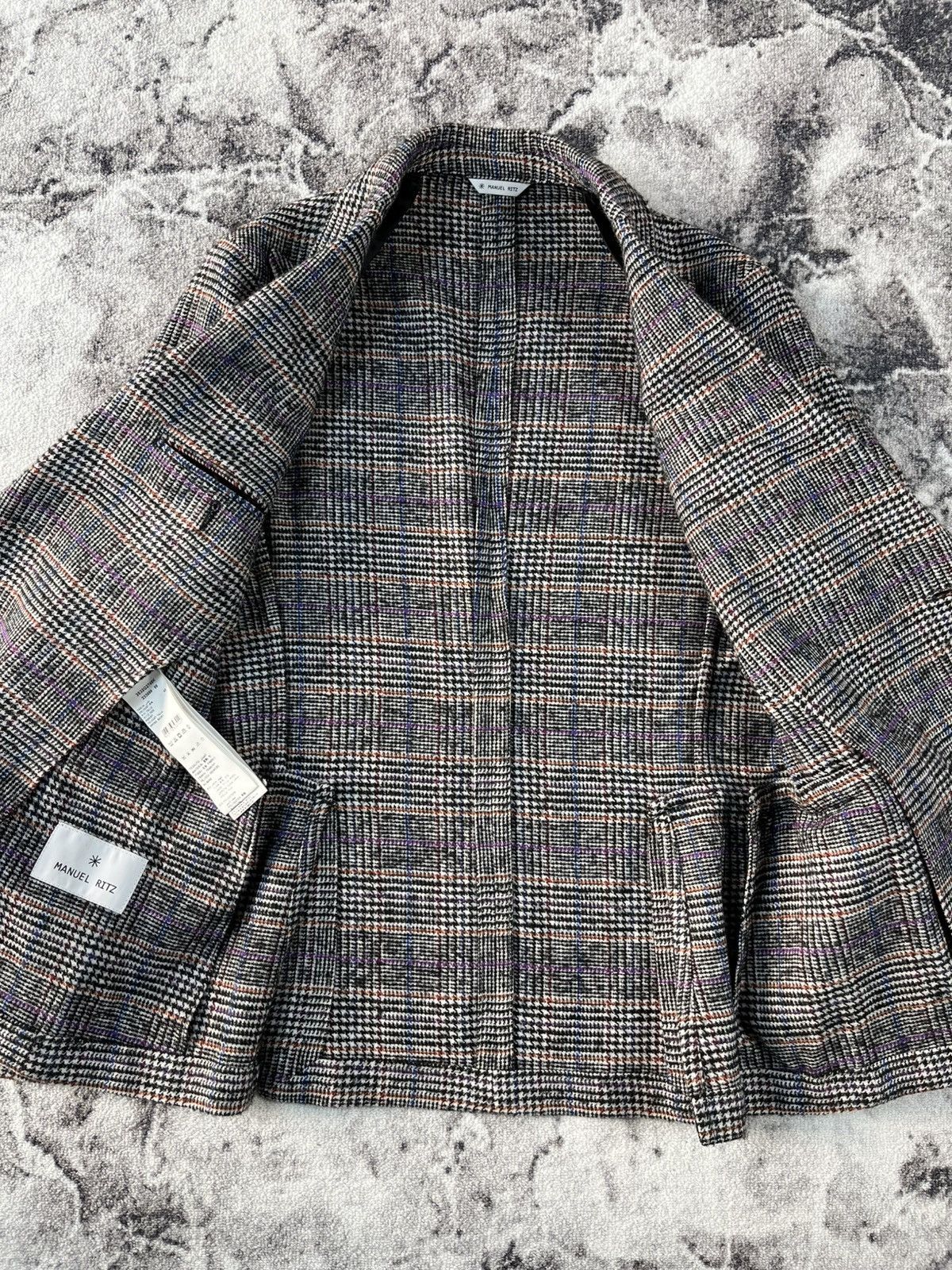 Manuel Ritz Manuel Ritz Wool Plaid Blazer Italy Tailored Fit Size 40R - 7 Thumbnail