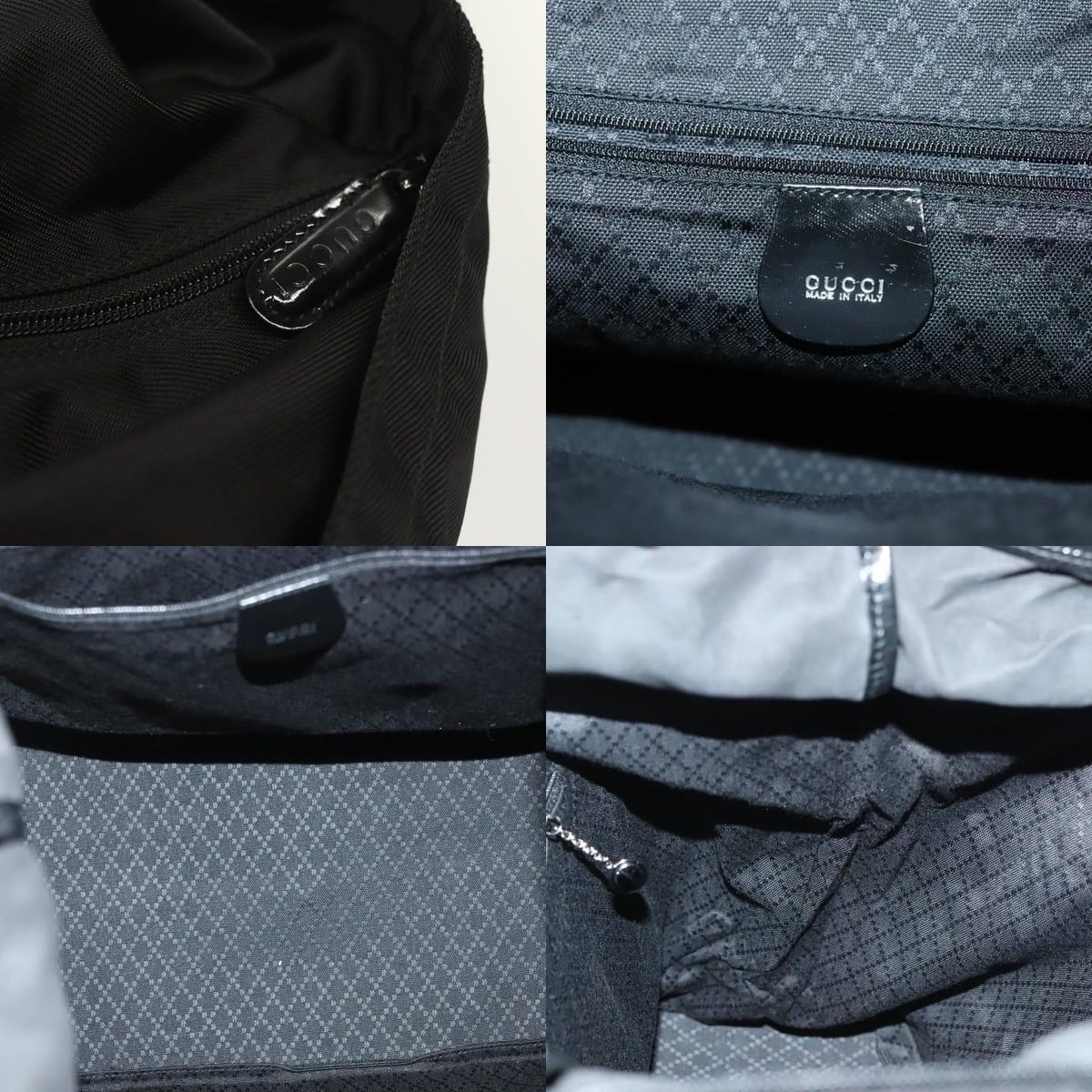 Gucci GUCCI Bamboo Tote Bag Nylon Black Silver 002 2058 0412 5 Size ONE SIZE - 11 Thumbnail
