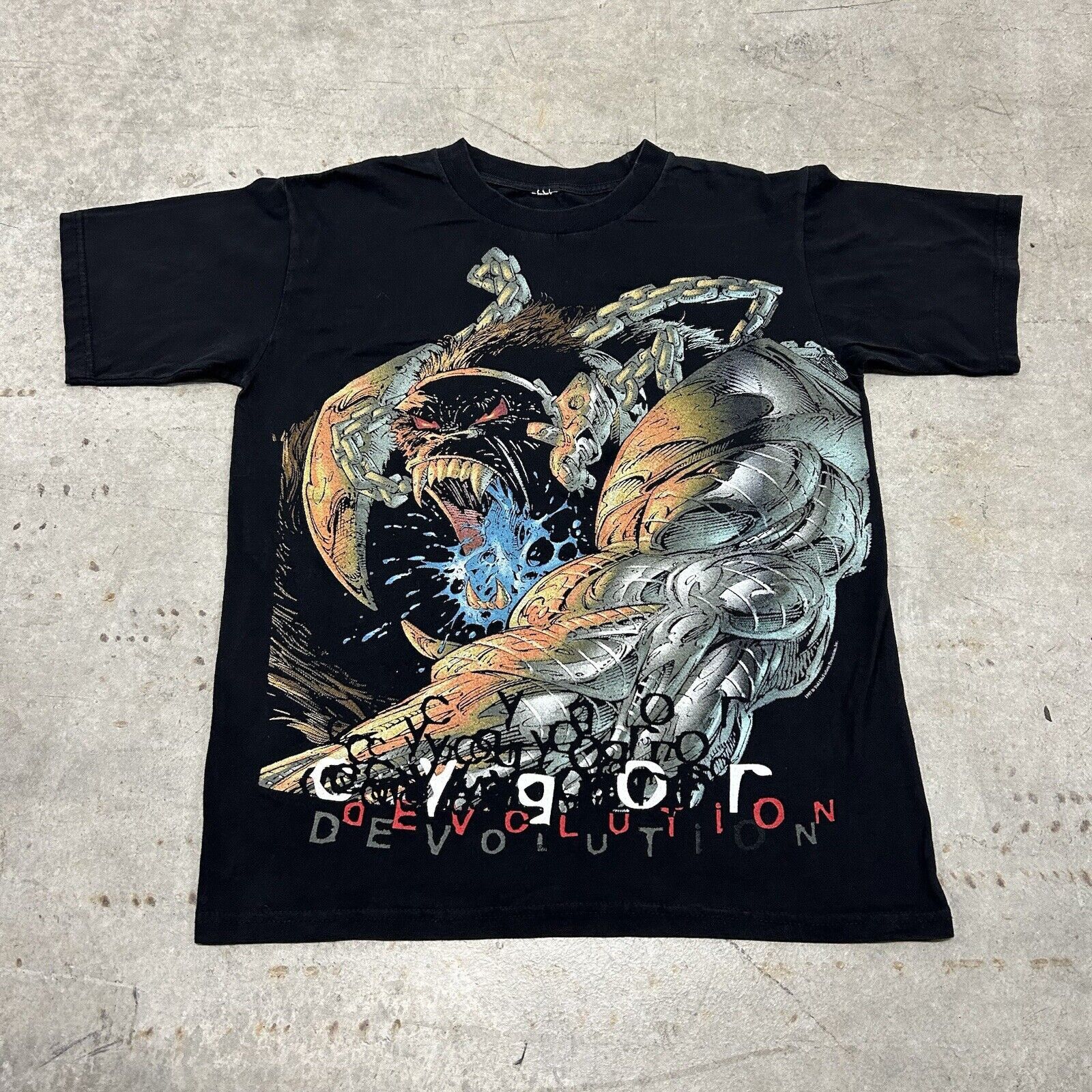 Fruit Of The Loom Vintage SPAWN Cygor Devolution TV Show Movie Black T-Shirt Size US M / EU 48-50 / 2 - 1 Thumbnail