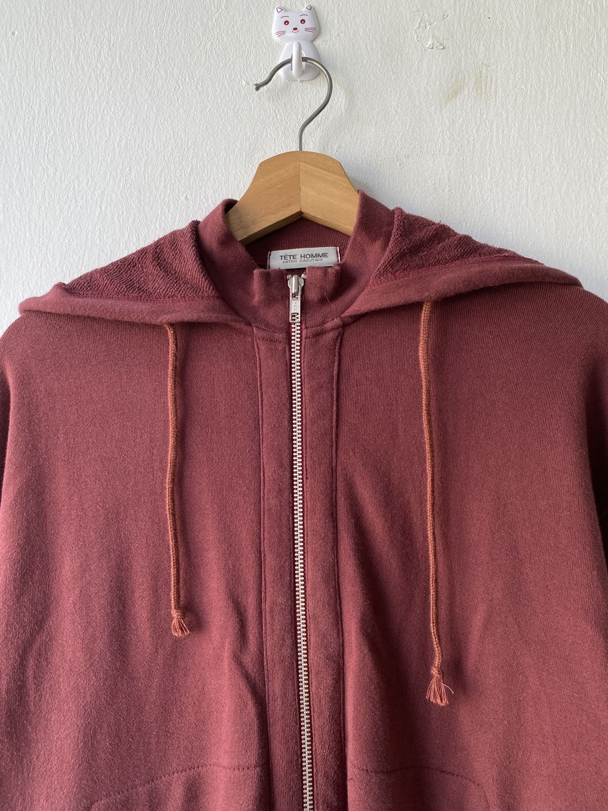 Issey Miyake × Japanese Brand × Tete Homme 1990s - Tete Homme By Katoh Kazutaka Zipper Hoodie Size US L / EU 52-54 / 3 - 5 Thumbnail