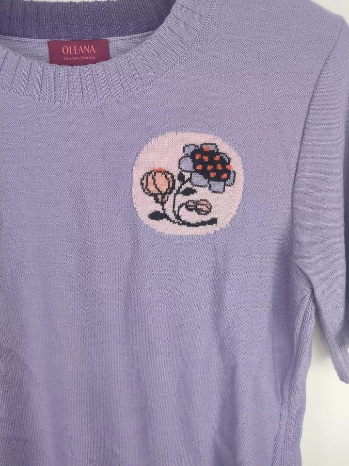Vintage OLEANA Norway Silk & Merino Wool top t-shirt size M Size M / US 6-8 / IT 42-44 - 4 Thumbnail