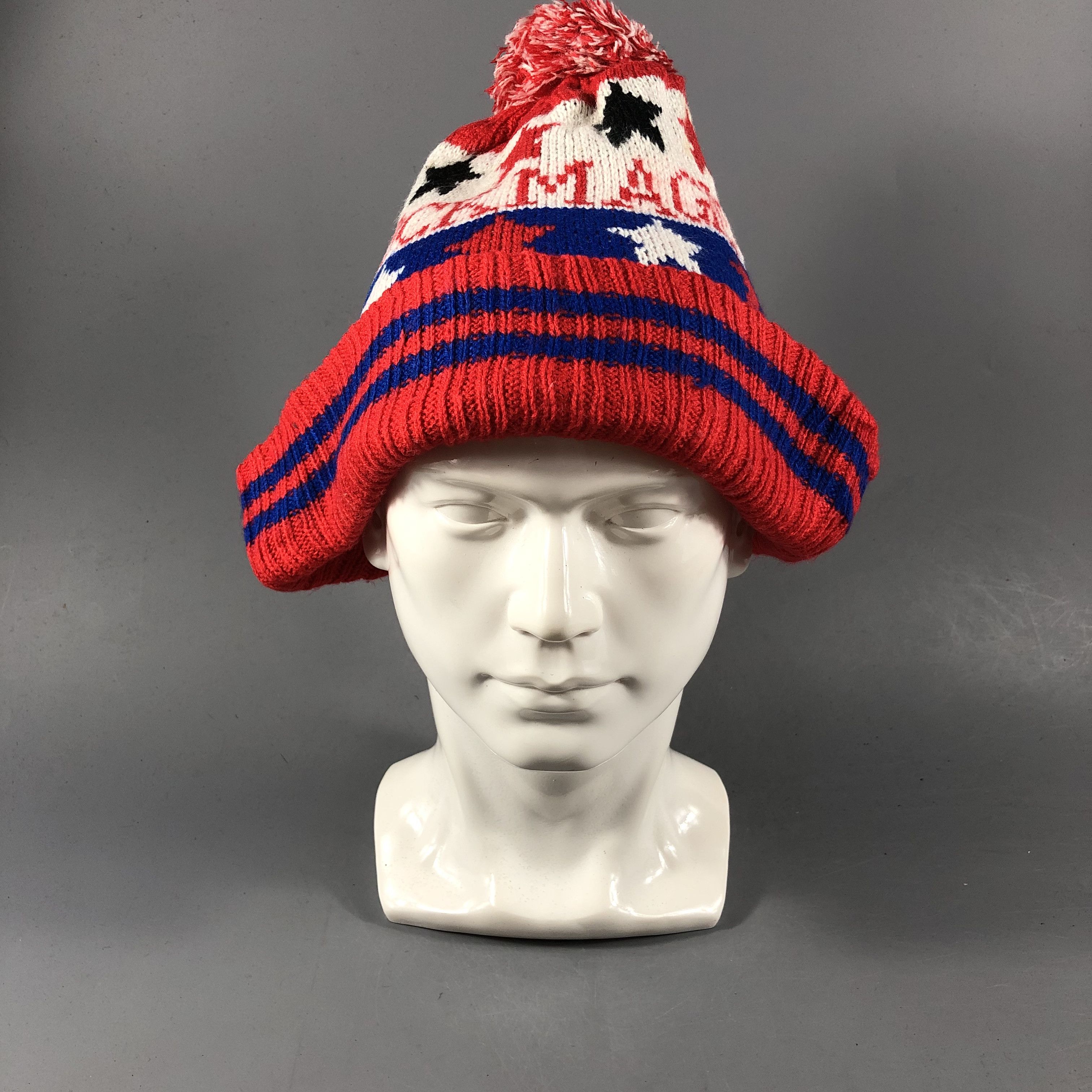 Vintage Magic Rock Slouchy Bobble Beanie Snowcap Snow Hat B845 Size ONE SIZE - 1 Thumbnail