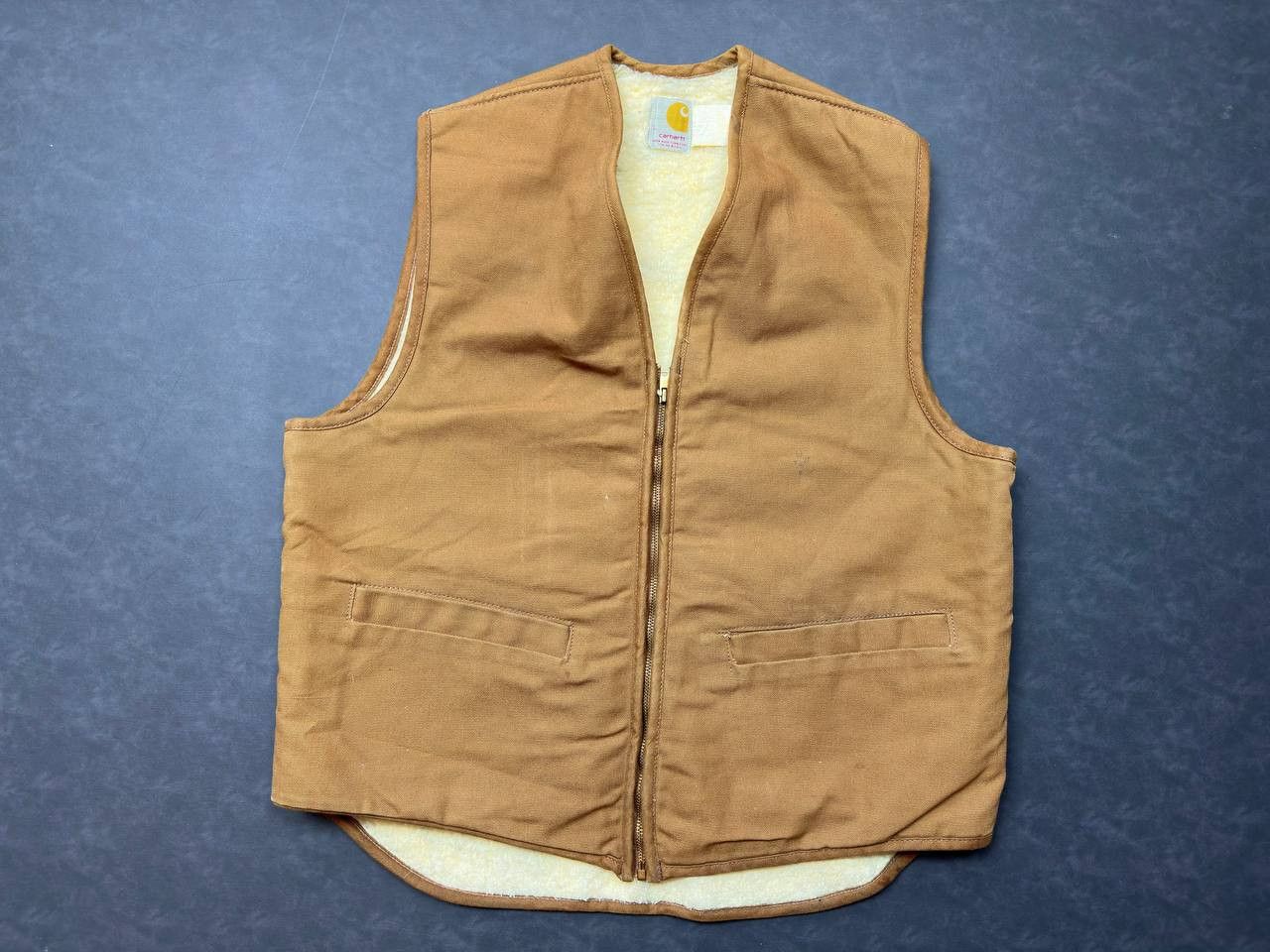 Carhartt 70s Very Rare Mens Vest Gilet Vintage Sherpa
