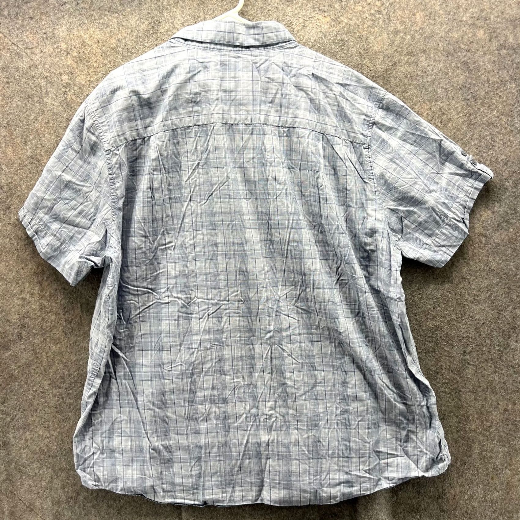 Calvin Klein VINTAGE? No. Calvin Klein Shirt Mens 2XL Gray Button Down Short Sleeve Cotton Check Plaid Size US XXL / EU 58 / 5 - 2 Thumbnail