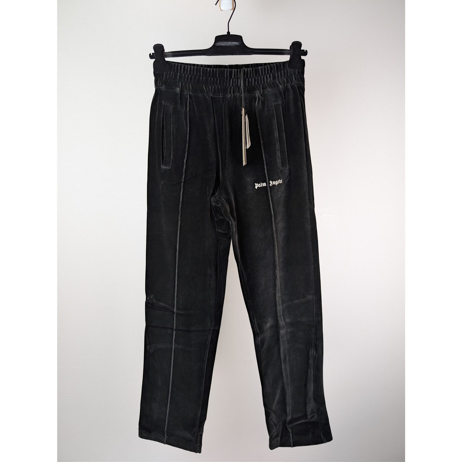 Palm Angels o1rshd1 Q:2 / Velvet Track Pants in Black / White Size US 30 / EU 46 - 9 Thumbnail