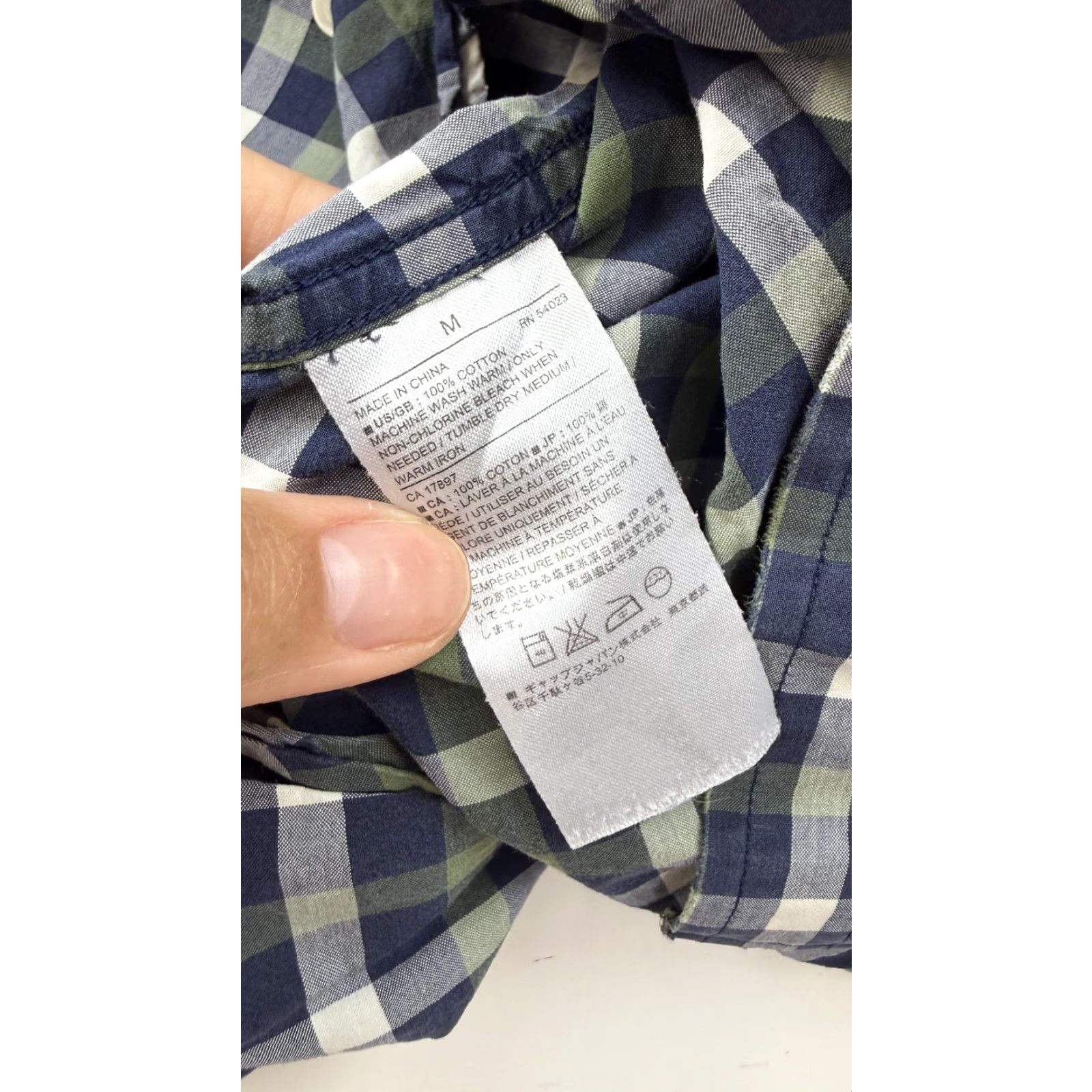 Banana Republic Banana Republic Shirt Mens Medium Blue Green Plaid Soft Wash Tailored Slim Fit Size US M / EU 48-50 / 2 - 4 Thumbnail