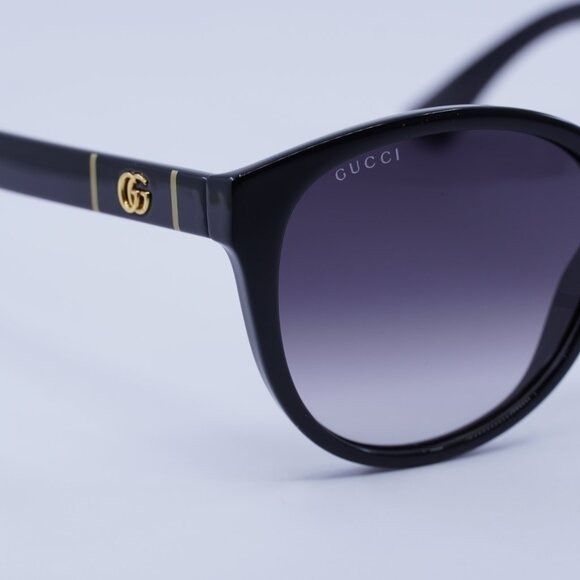 Gucci Gucci GG0631S 001 Sunglasses Black Round Frame, Grey Size ONE SIZE - 5 Thumbnail