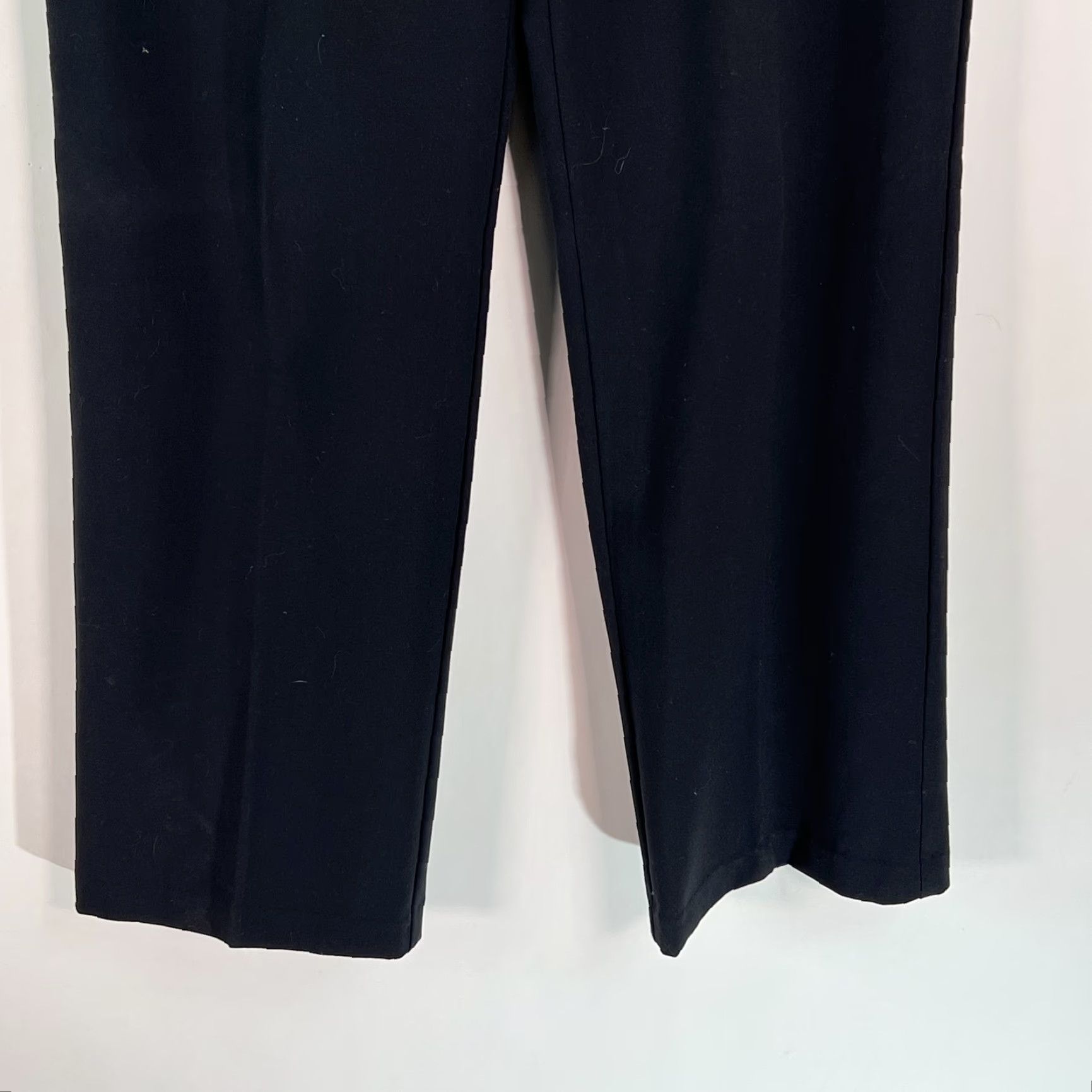 George George Womens Flat Front Low Rise Straight Leg Black Formal Dress Pants Size 8 Size 30" / US 8 / IT 44 - 4 Thumbnail