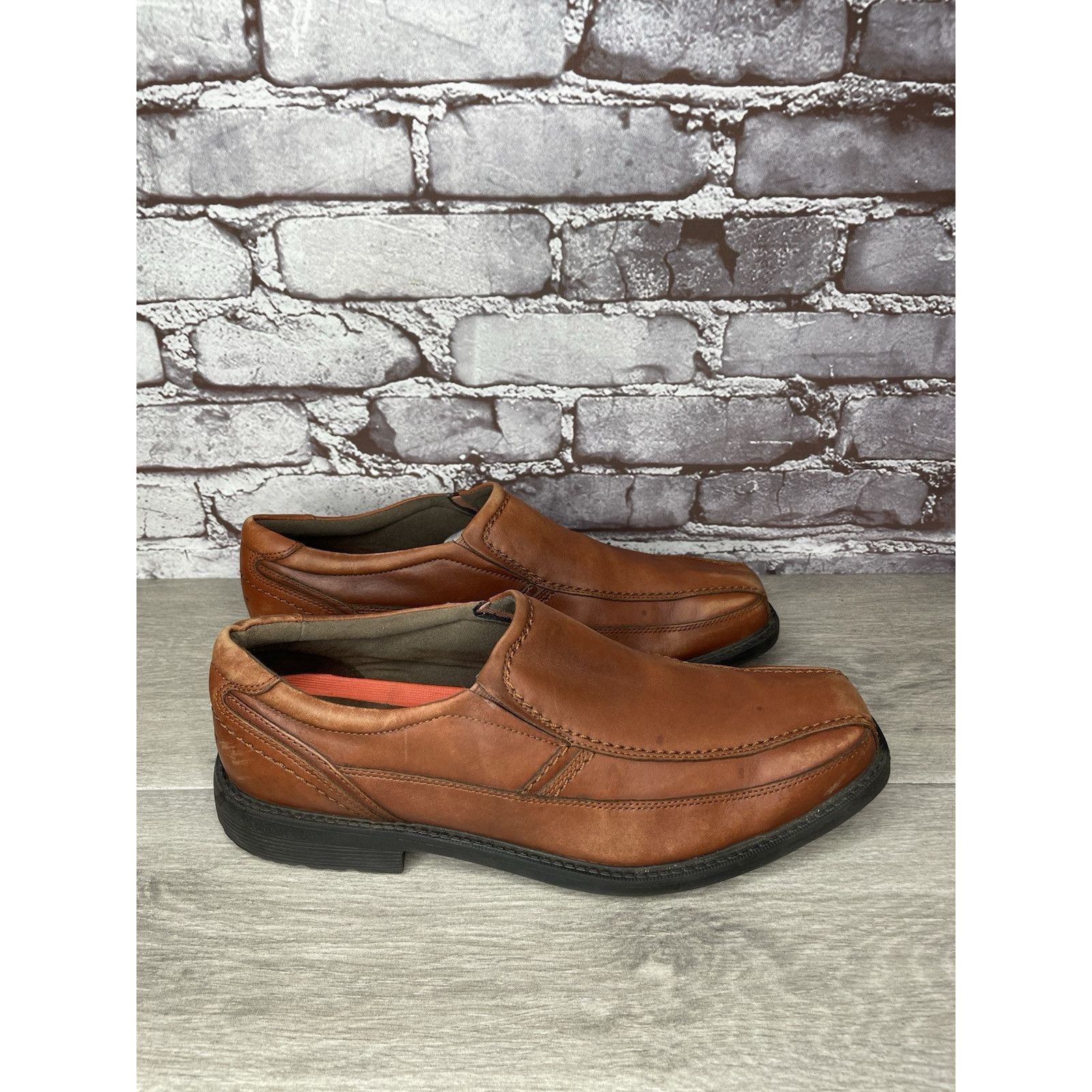 Rockport Rockport Trustech Brown Leather Slip On Casual Bicycle Toe L Size US 10.5 / EU 43-44 - 21 Thumbnail
