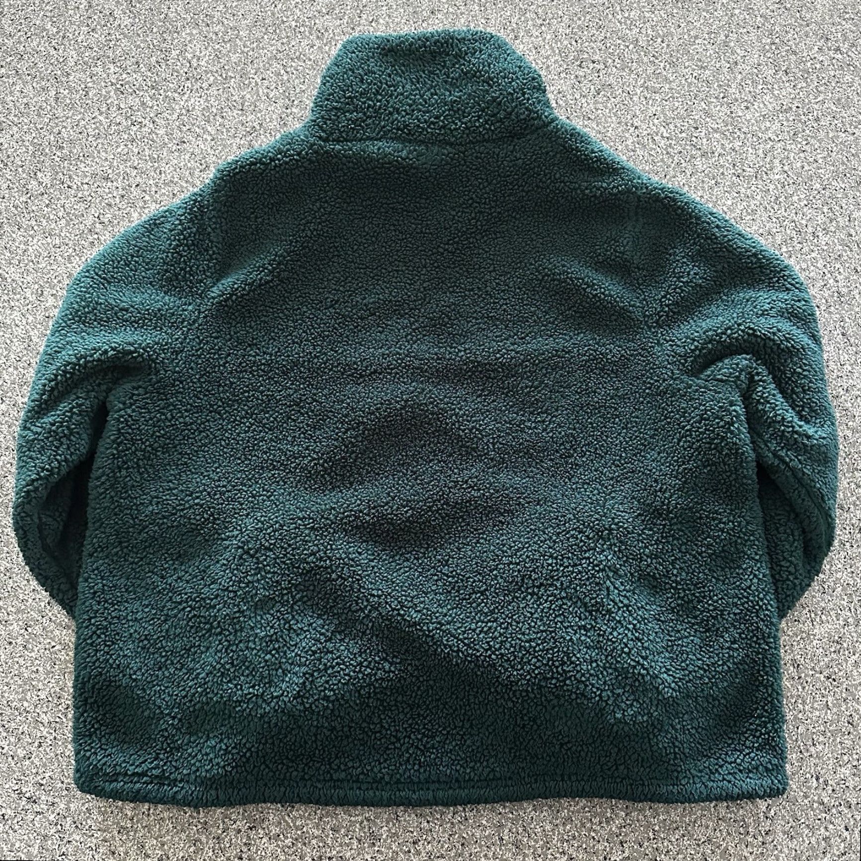 J.Crew VINTAGE J. Crew Sherpa Half Zip Pullover Fleece Womens L Emerald Green Soft Fuzzy AZ295 Size L / US 10 / IT 46 - 4 Thumbnail