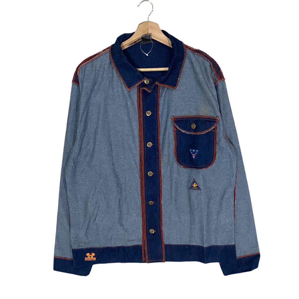 Mickey Mouse × Vintage VINTAGES MICKEY POPPINS SELVEDGE DENIM JACKET Size US M / EU 48-50 / 2 - 2 Thumbnail