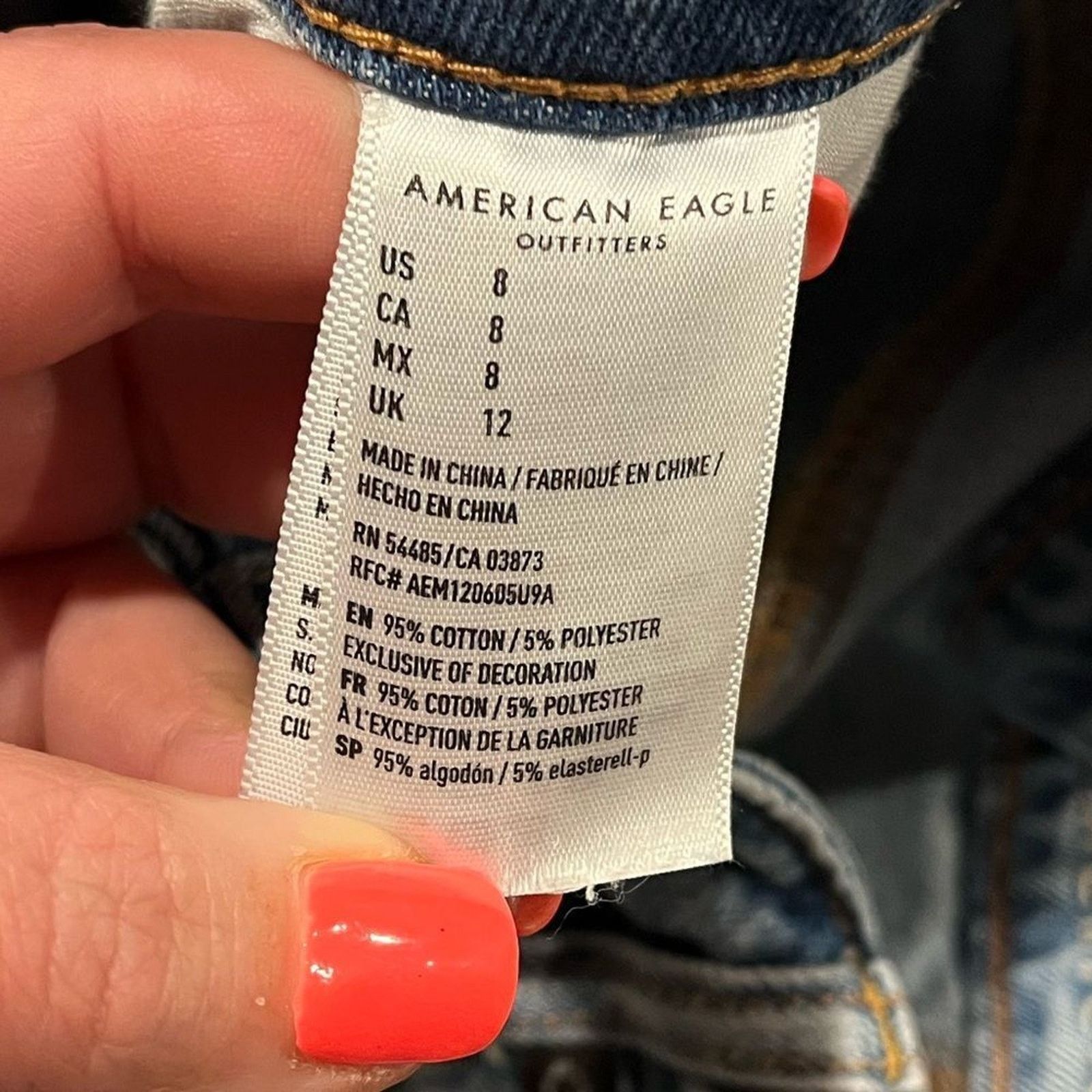 American Eagle Outfitters American Eagle Cut-Off Jean Short Mid-Rise Distressed Size 8 Size 30" / US 8 / IT 44 - 6 Thumbnail