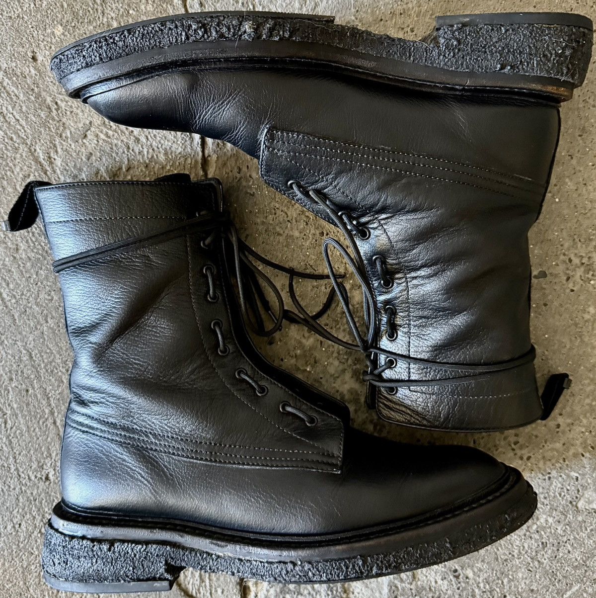 Dior Dior - Hedi Slimane - AW07 “Navigate”- Leather Combat Boots Size US 9 / EU 42 - 10 Thumbnail