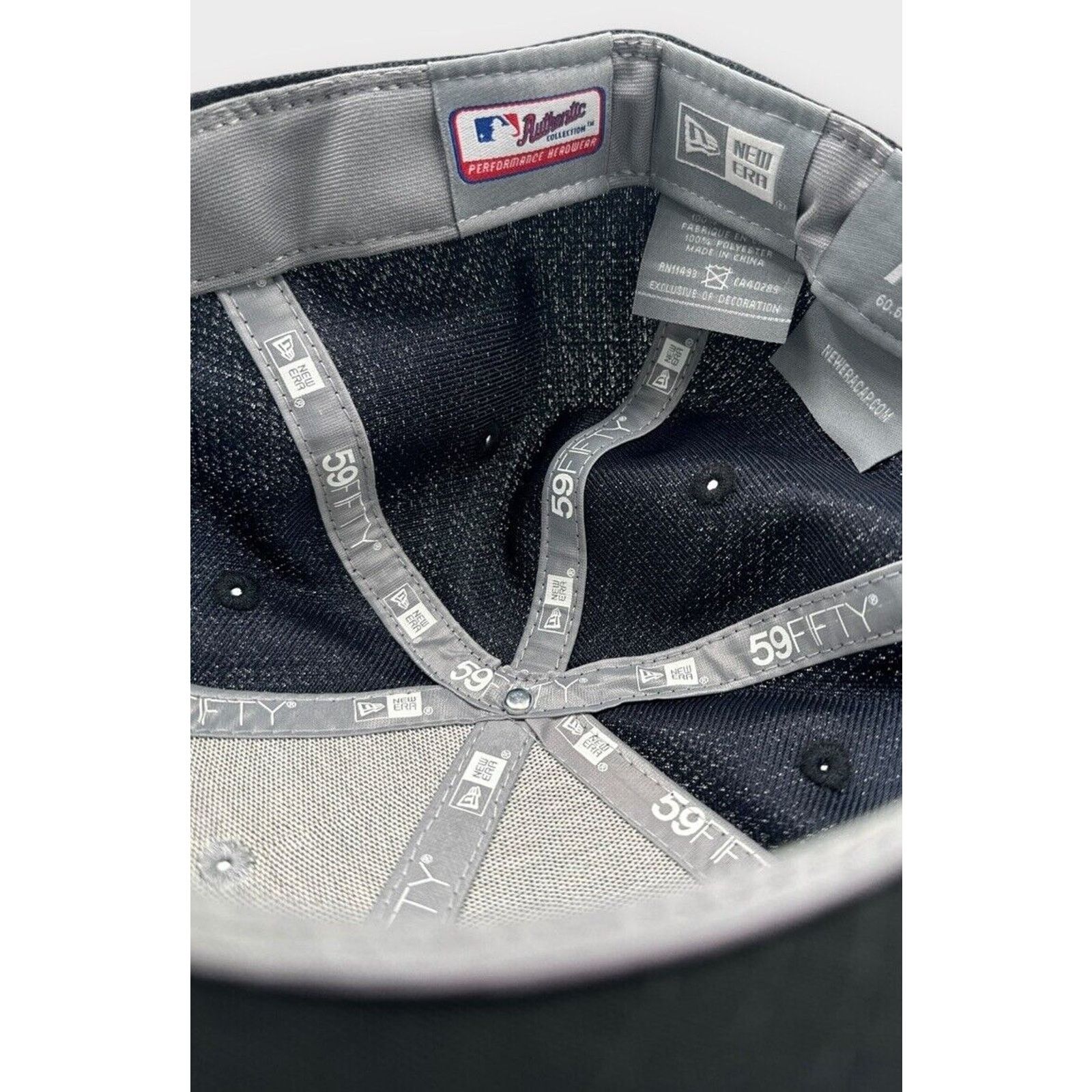 New Era × New York Yankees New York Yankees Authentic New Era Diamond Grey Navy Fitted Size ONE SIZE - 4 Thumbnail
