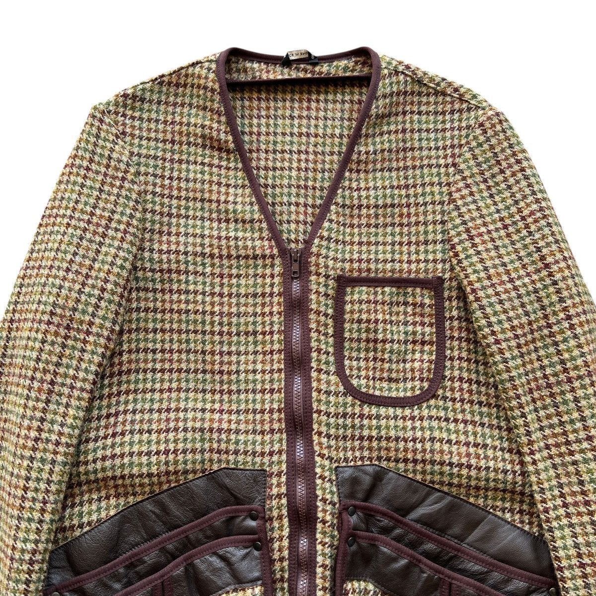 Nepenthes 🔥 Nepenthes X Harris Tweed Colar Less wool Hunting Jacket Size US S / EU 44-46 / 1 - 5 Thumbnail