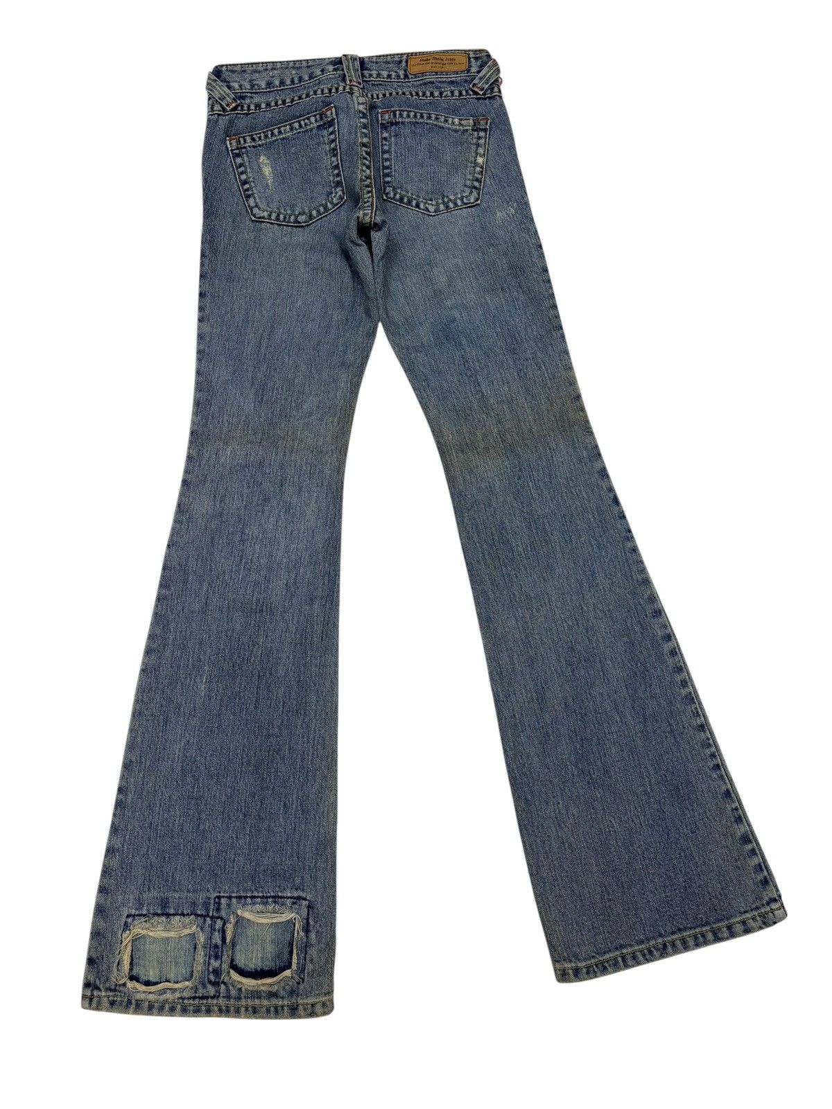 If Six Was Nine Flare Jeans Japanese Shake Shake Mud Wash Distressed Denim Size 26" / US 2 / IT 38 - 4 Thumbnail