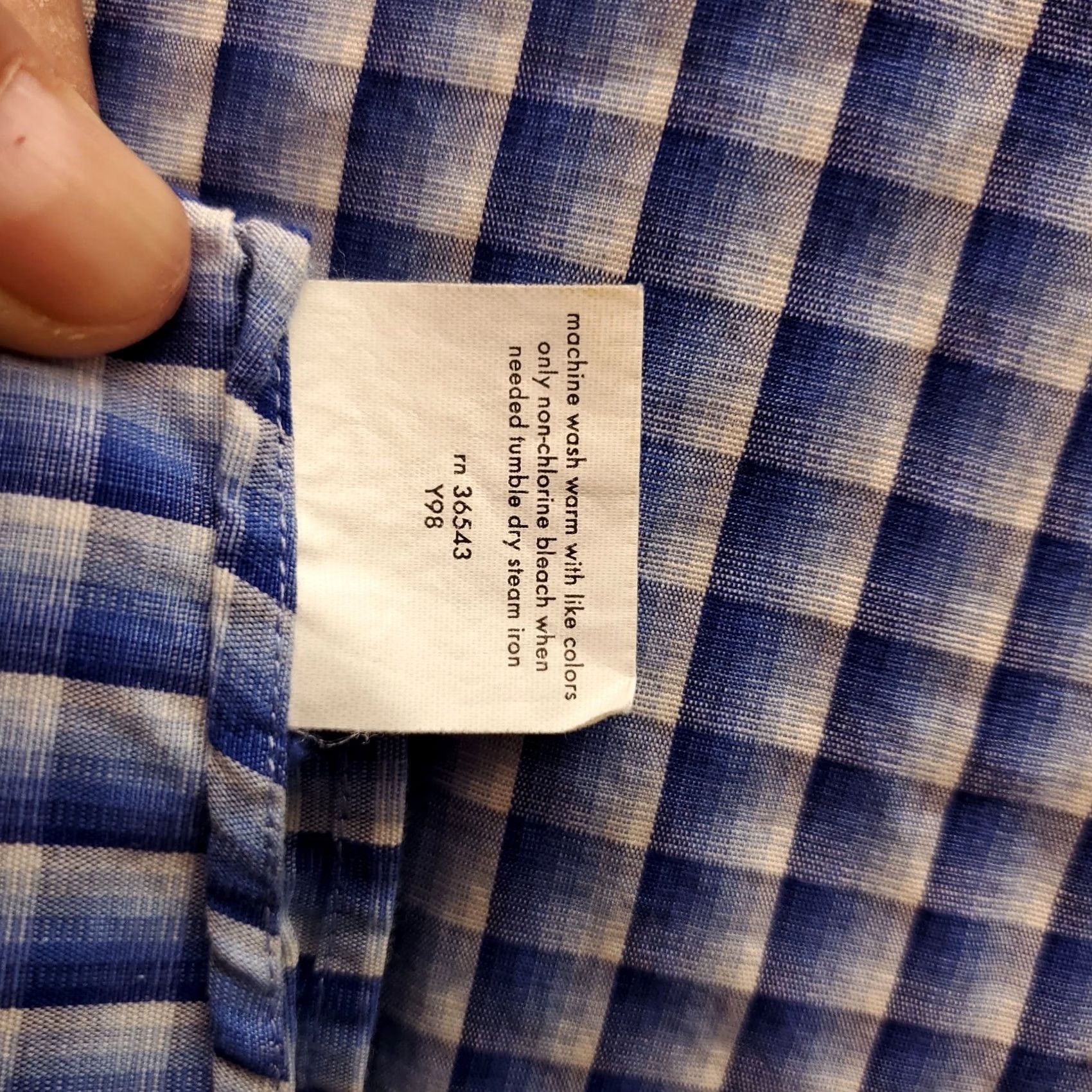 Michael Kors Michael Kors Dress Shirt Mens Large Multicolor Plaid Cotton Collared Button Down Size 42R - 7 Thumbnail