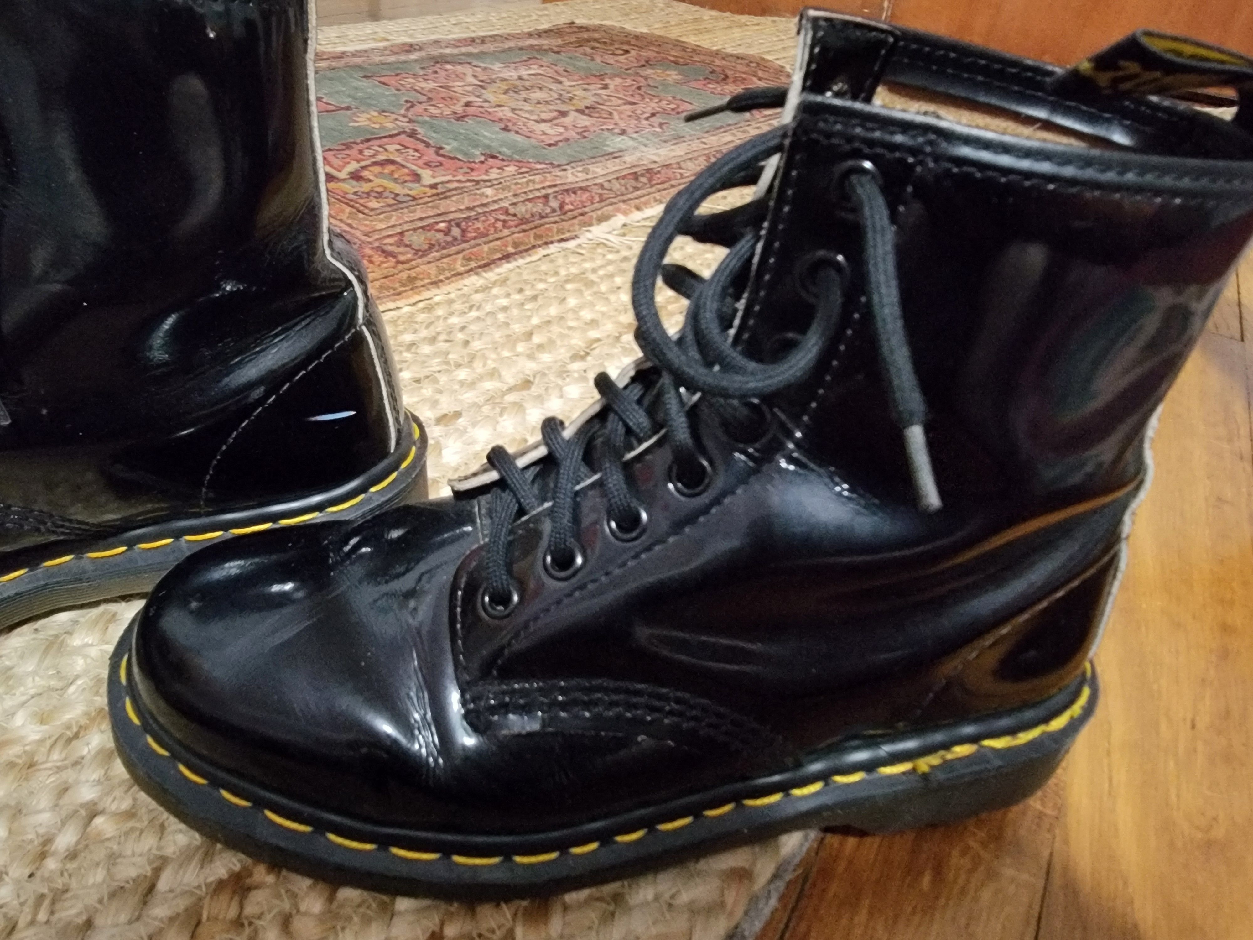 Dr. Martens Made in England Black patent Docs, UK size 6 Size US 7 / EU 40 - 5 Thumbnail