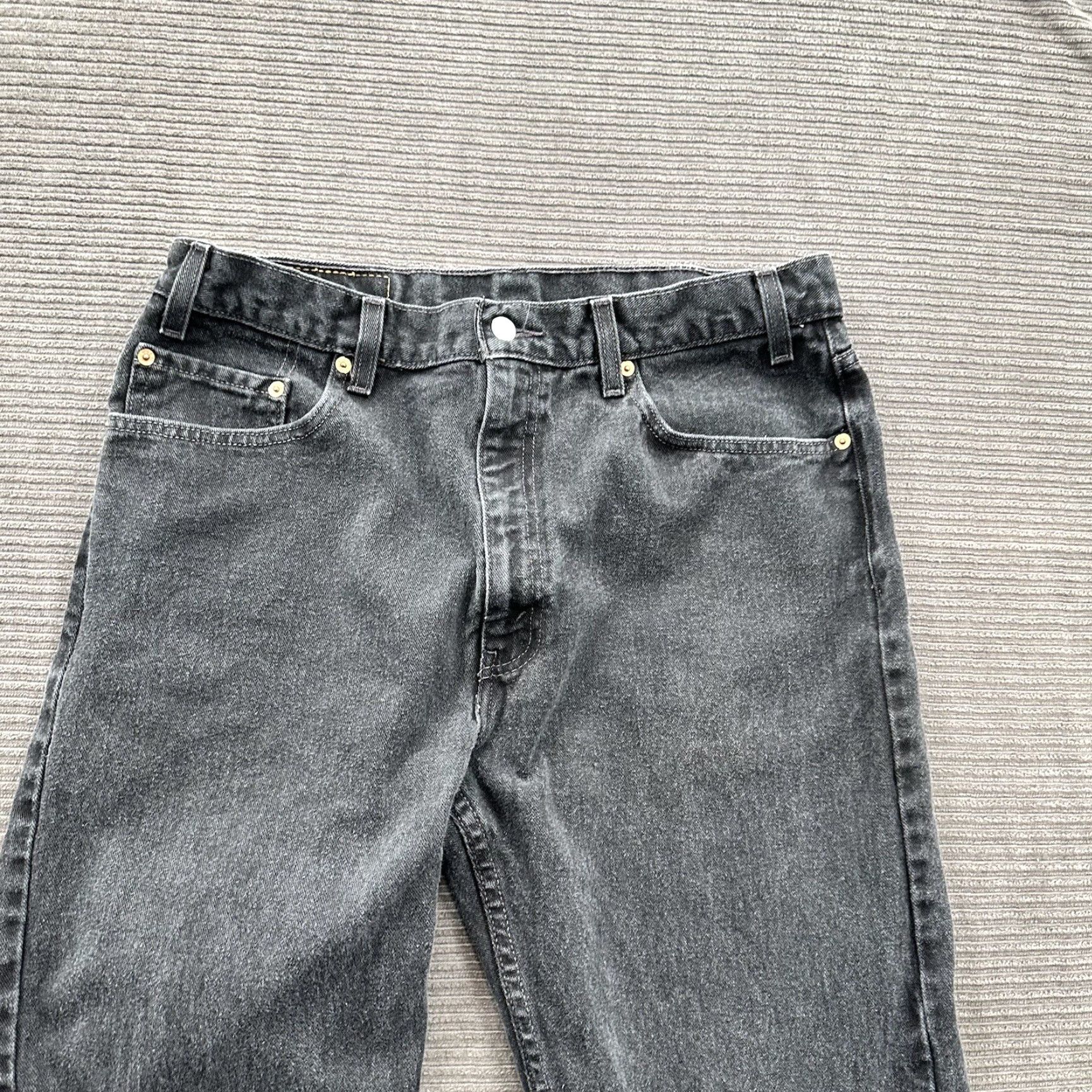 Levi's Levi's 505 Jeans Men 34 Regular Black Denim Straight Leg Vintage No Size US 34 / EU 50 - 7 Thumbnail