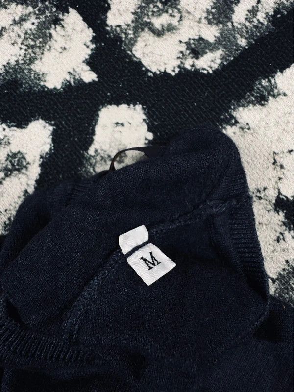 Daniele Fiesoli Paris Extra Fine Merino Wool Sweater Navy Blue M Size US M / EU 48-50 / 2 - 5 Thumbnail