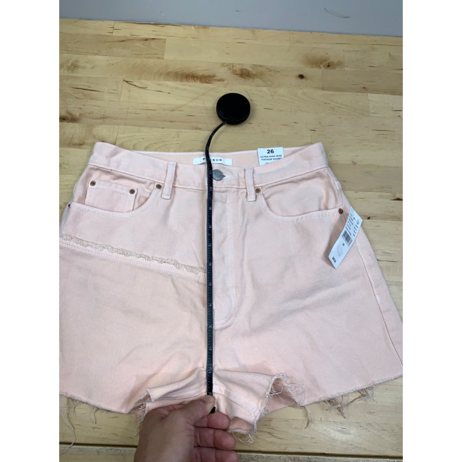 Pacsun VINTAGE PacSun Ultra High Rise Shorts Womens 26 Peach Denim Size 26" / US 2 / IT 38 - 5 Thumbnail