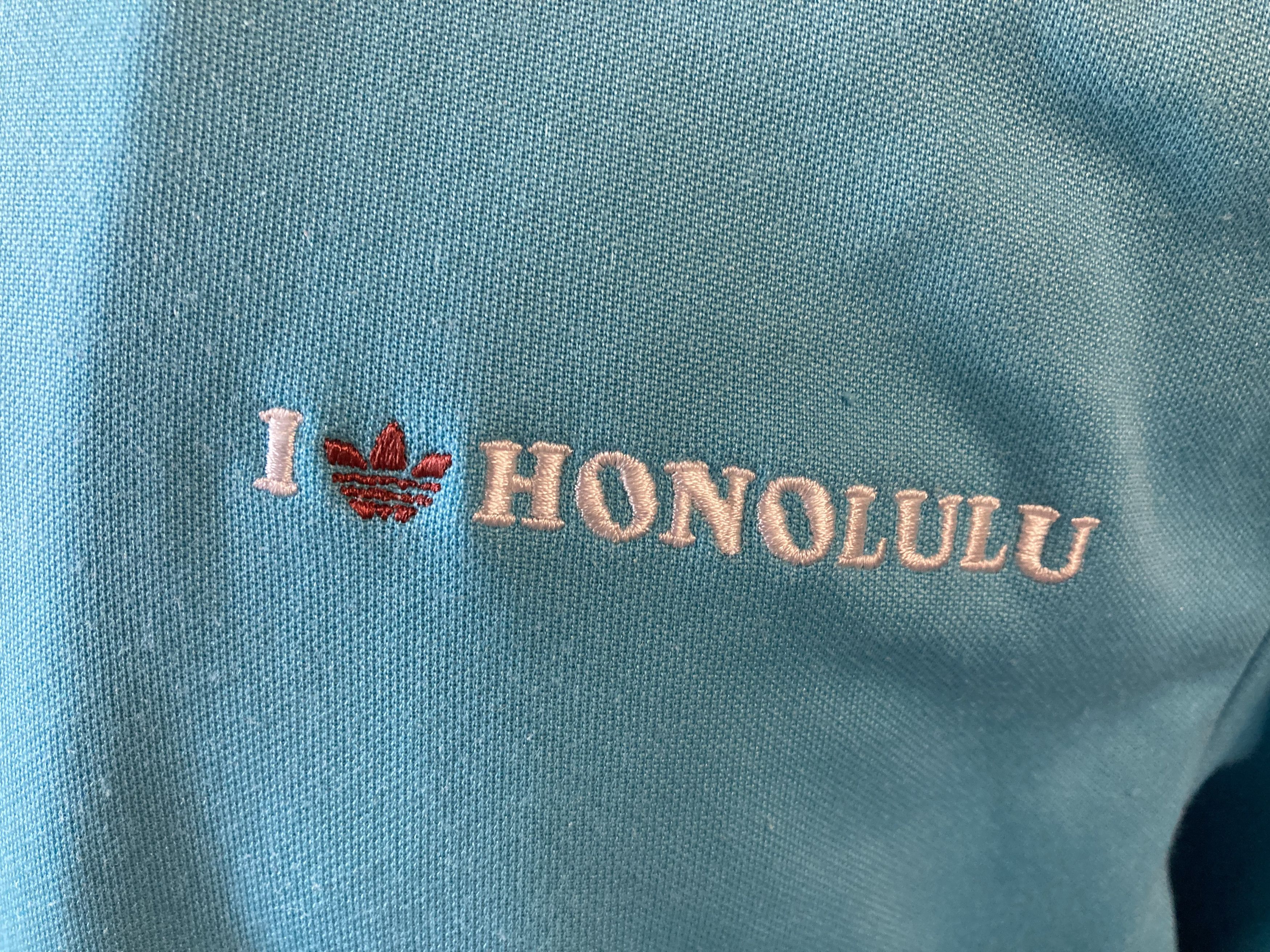 Adidas × Vintage VTG Adidas Originals I Love Honolulu Hawaii Track Jacket Size US L / EU 52-54 / 3 - 7 Thumbnail