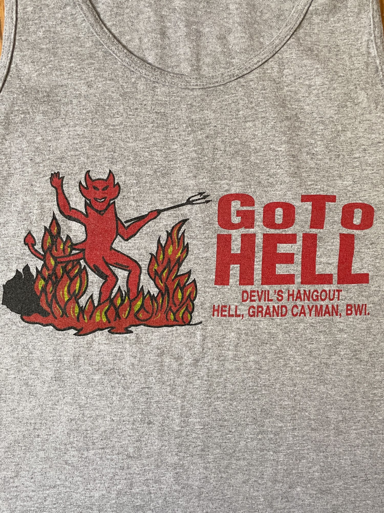 Delta × Vintage 90s Go To Hell Devil's Hangout Tank Top Size US XL / EU 56 / 4 - 1 Thumbnail