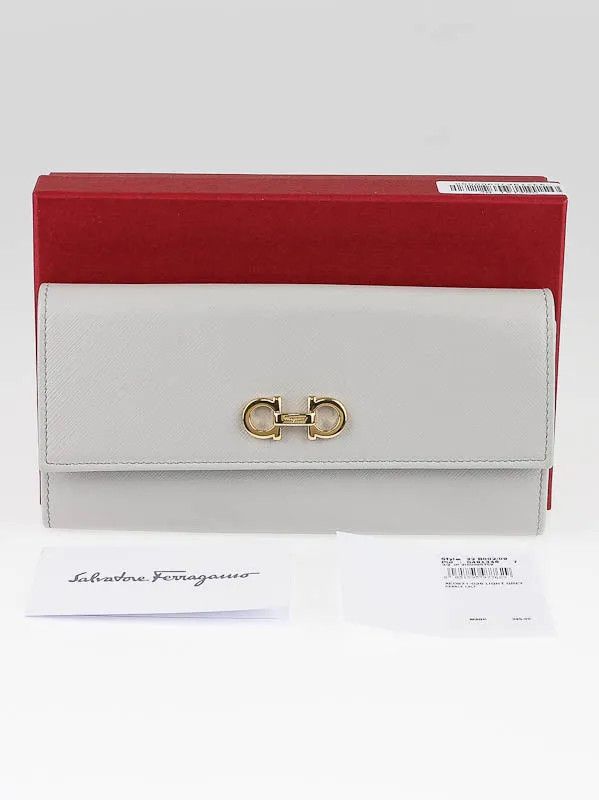 Salvatore Ferragamo o1s1rm0924 Size: OS / Long Leather Wallet in Grey Size ONE SIZE - 2 Thumbnail