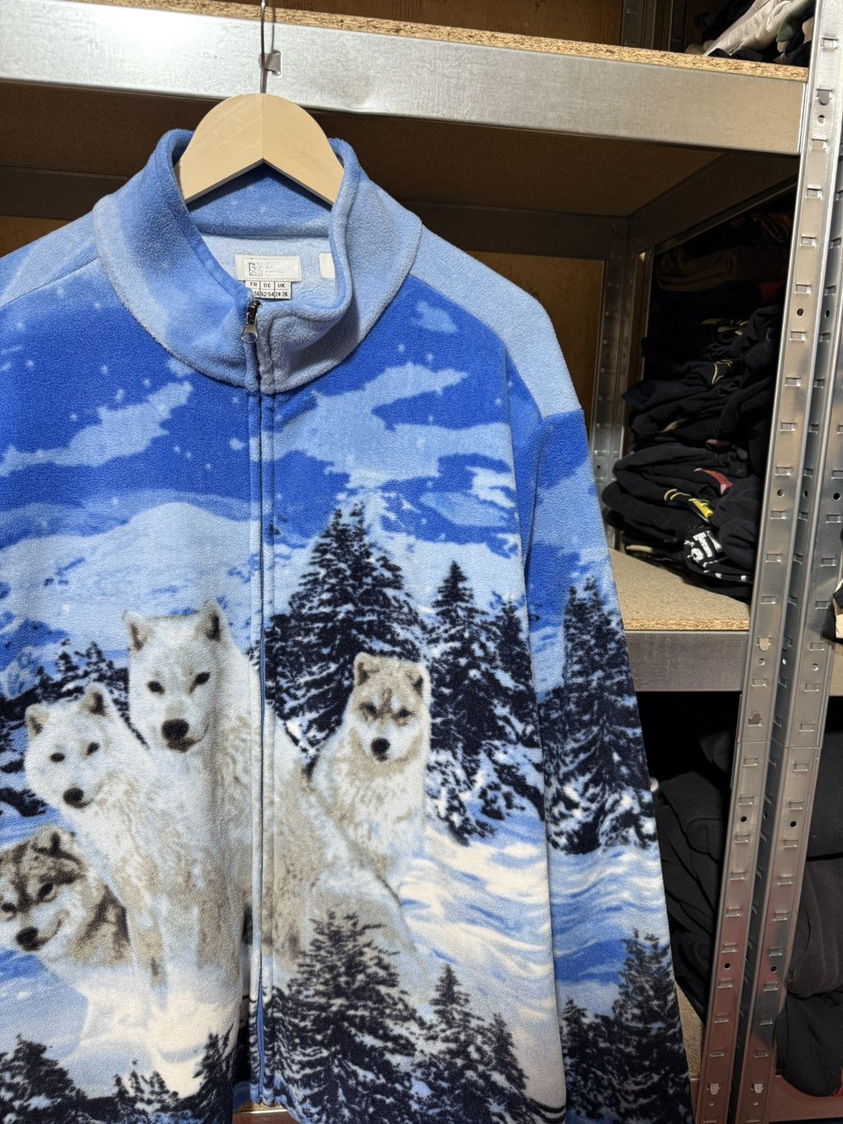 Vintage 1990’s Atlas For Men Wolf Print Zip Fleece Pullover Y2K Hype Size US XXL / EU 58 / 5 - 4 Thumbnail