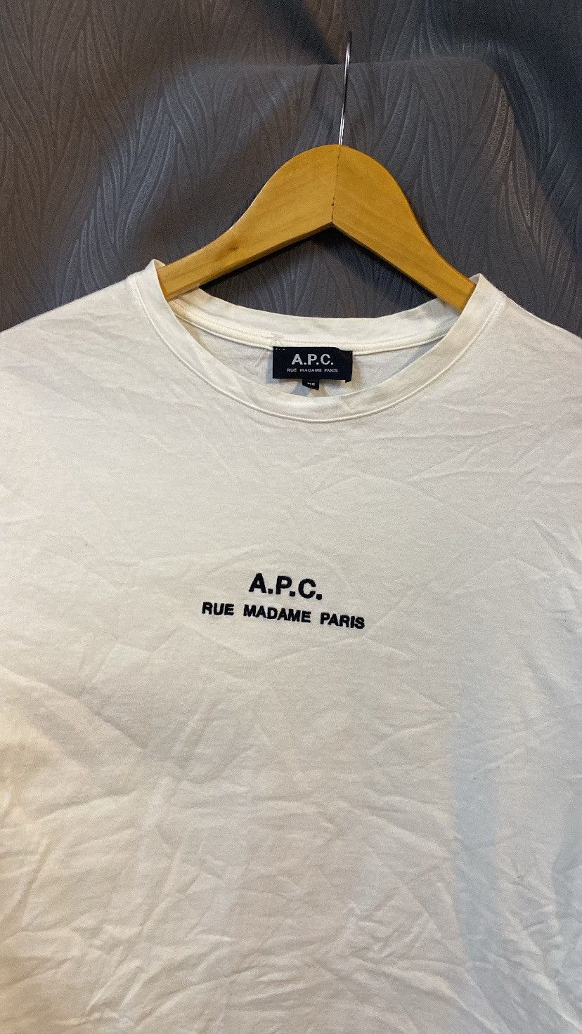 A.P.C. ‼️NEED GONE‼️ APC EMBROIDERY WHITE XS TSHIRT JAPAN Size US XS / EU 42 / 0 - 2 Thumbnail