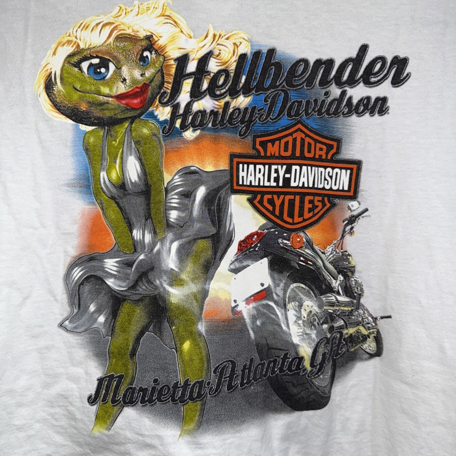 Harley Davidson Harley Davidson 2014 White Pocket Tee Hellbender 2XL Biker Size US XXL / EU 58 / 5 - 7 Thumbnail