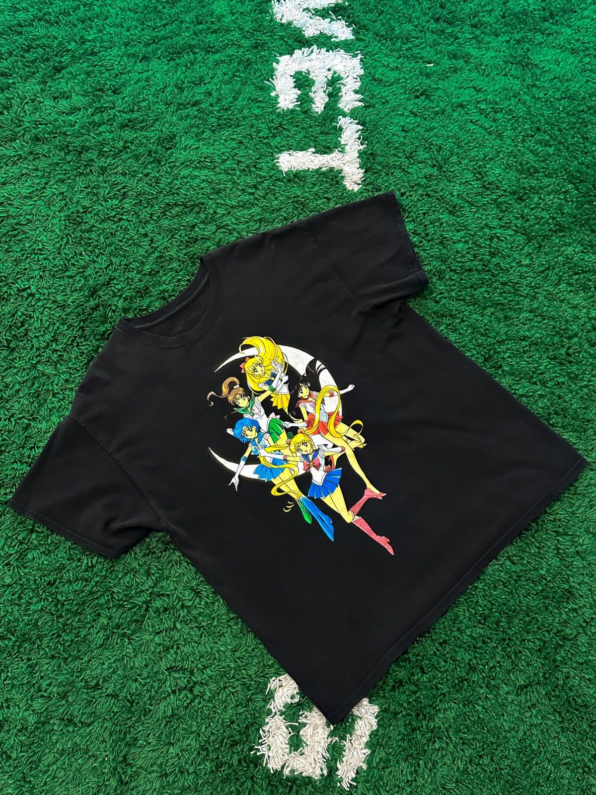 image of Vintage Sailor Moon Japanese Tee in Black, Men's (Size XL)