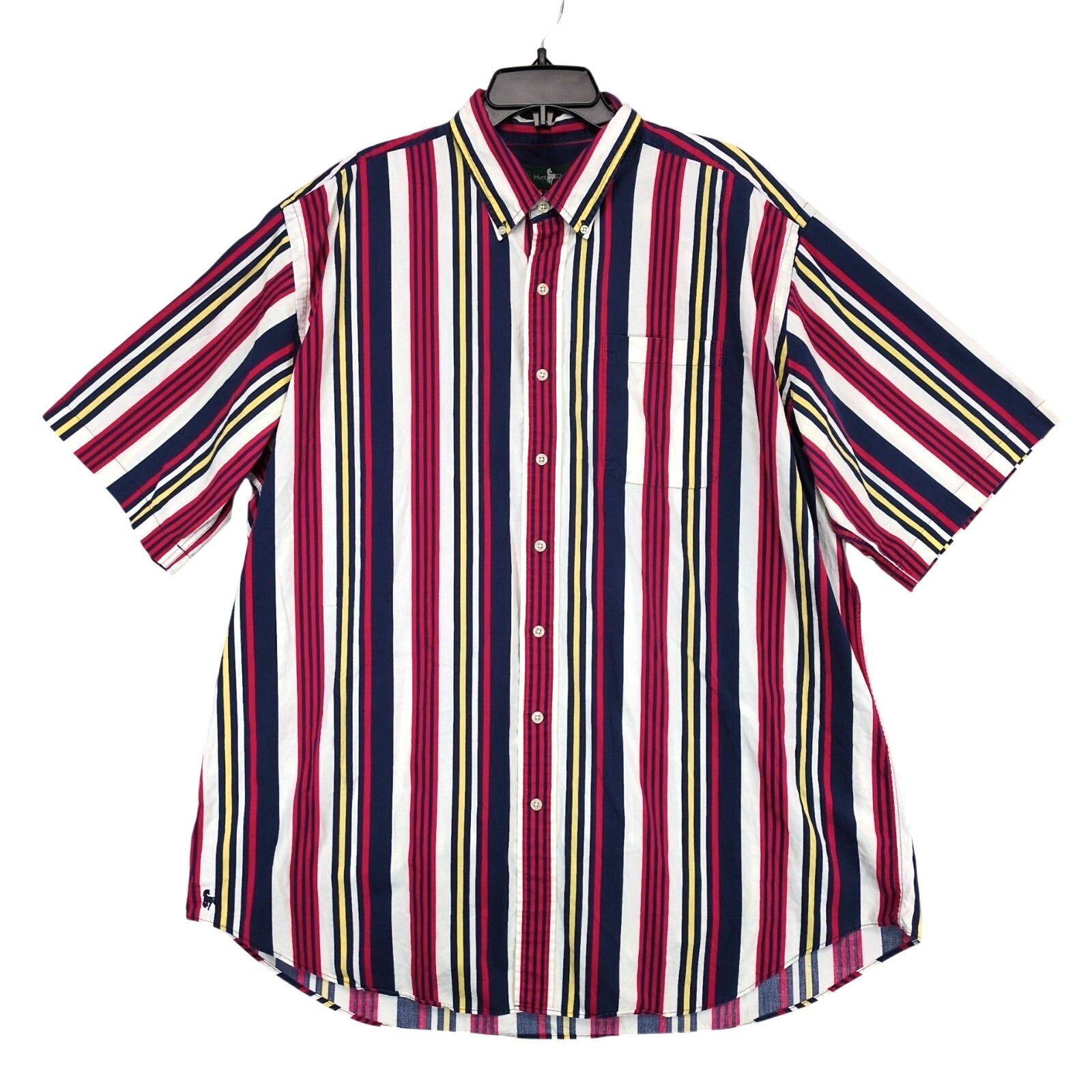 Hunt Club Vintage Hunt Club Men's 2XL Tall Striped Button Down Shirt Size US XXL / EU 58 / 5 - 1 Thumbnail