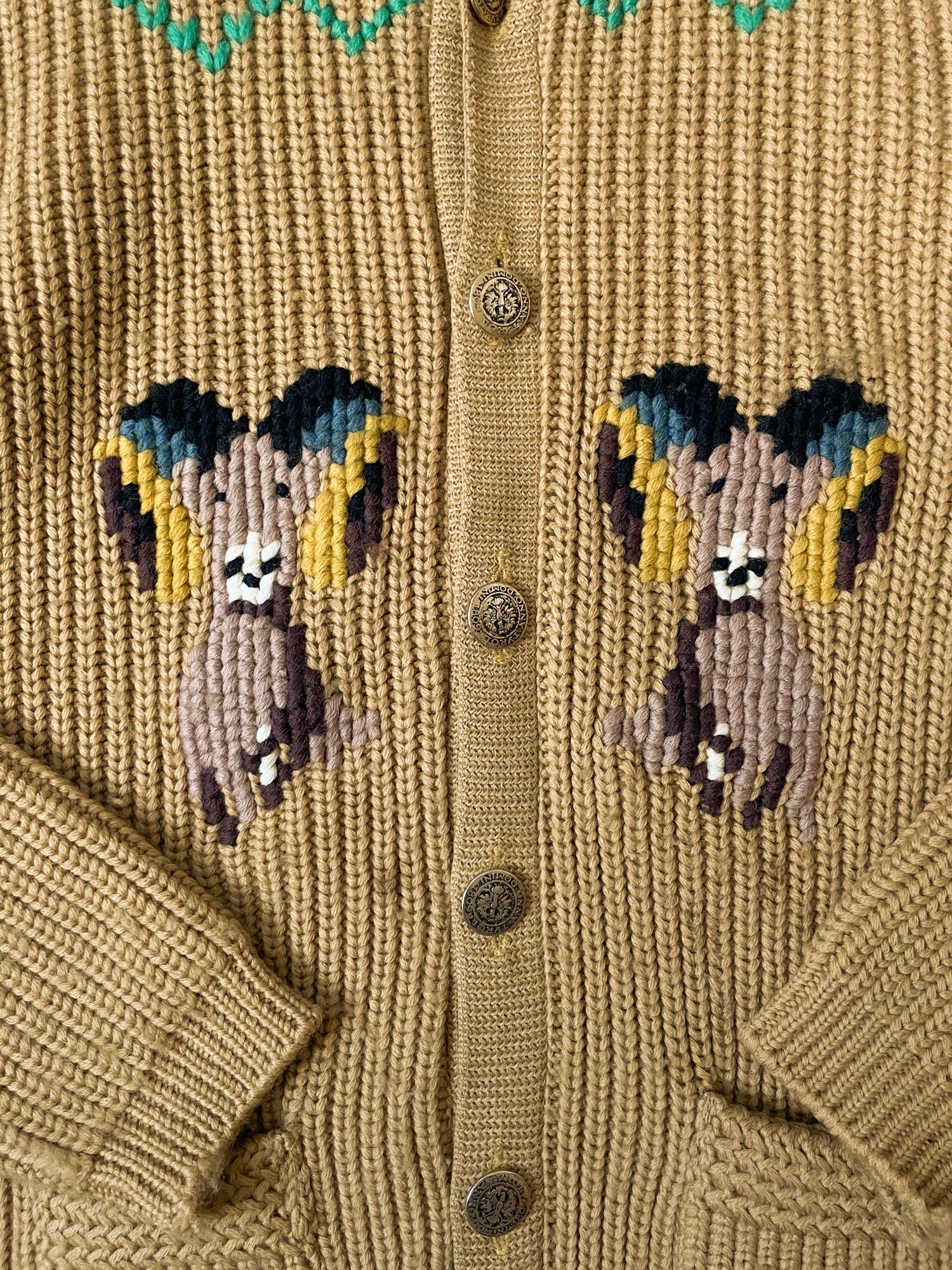 Vintage 70s Mustard Wool 'GOAT' Cowichan Jacket Size US S / EU 44-46 / 1 - 2 Thumbnail