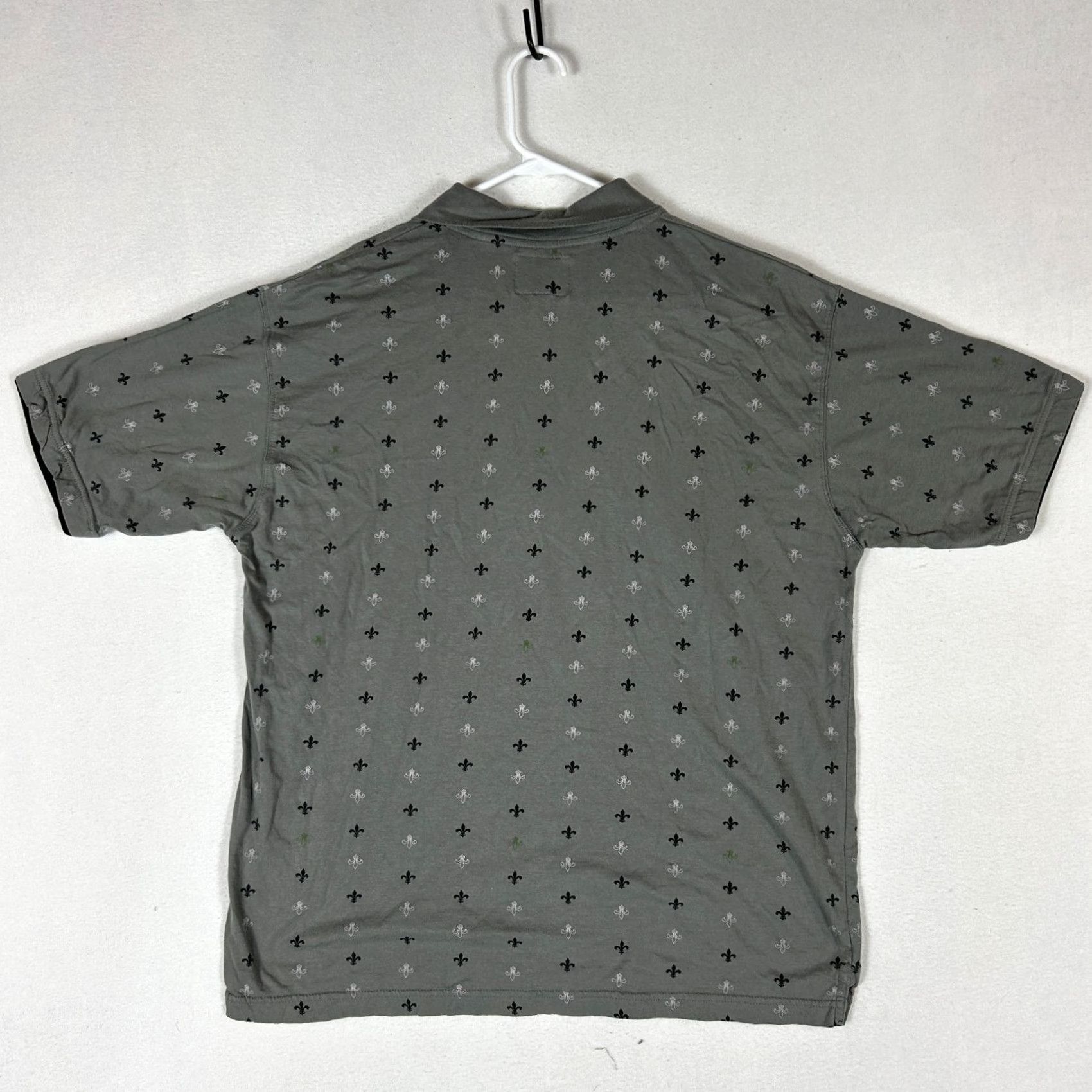 Point Zero Point Zero Polo Shirt Men's XL Gray Fleur De Lis Graphic Shirt Size US XL / EU 56 / 4 - 5 Thumbnail
