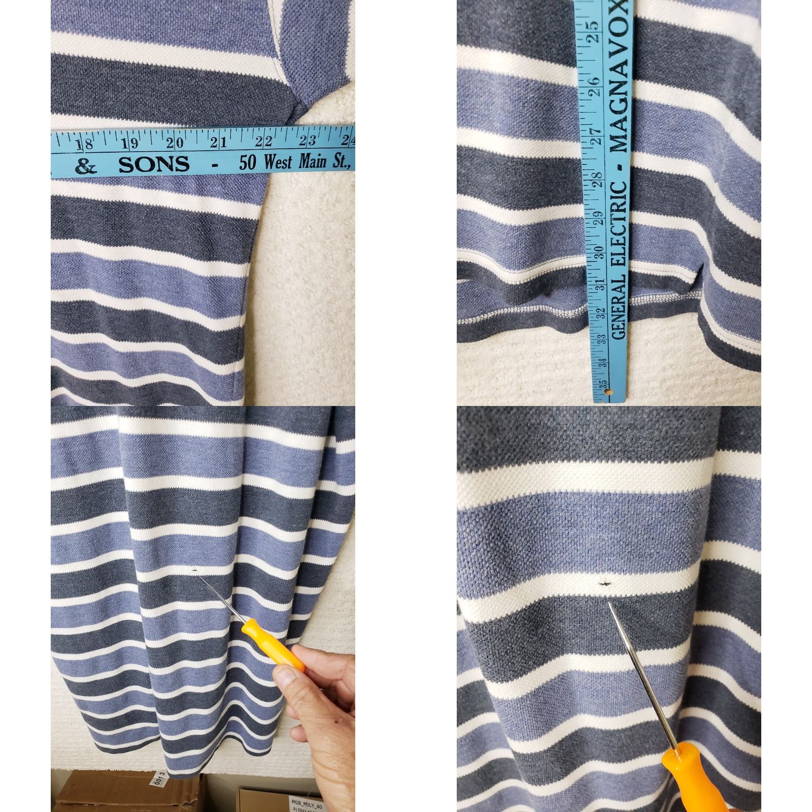 Vintage VINTAGE Duck Head Polo Shirt Men Large Blue Striped Short Sleeve 100% Cotton Embroidered Logo Button Collar Casual Golf Rugby Walking Size US L / EU 52-54 / 3 - 8 Thumbnail