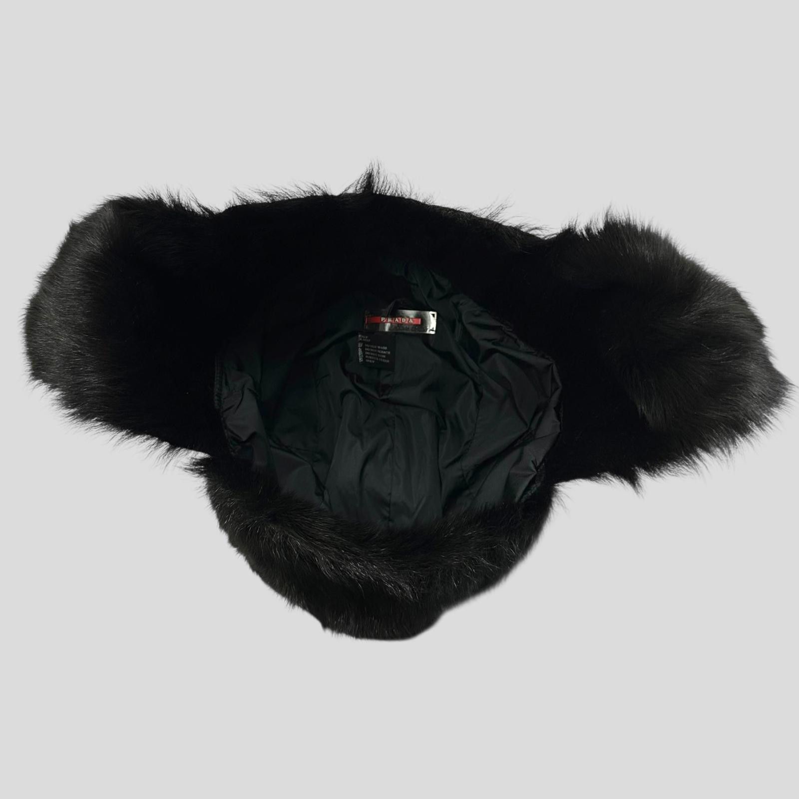 Prada Prada Sport AW99 Goat Fur Nylon Canvas Trapper Hat - L (M) Size ONE SIZE - 7 Thumbnail