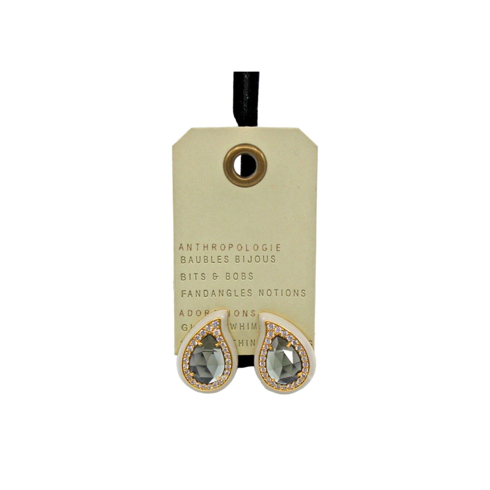 Anthropologie New Anthropologie Festive Embellished Teardrop Earrings $58 Size ONE SIZE - 1 Thumbnail