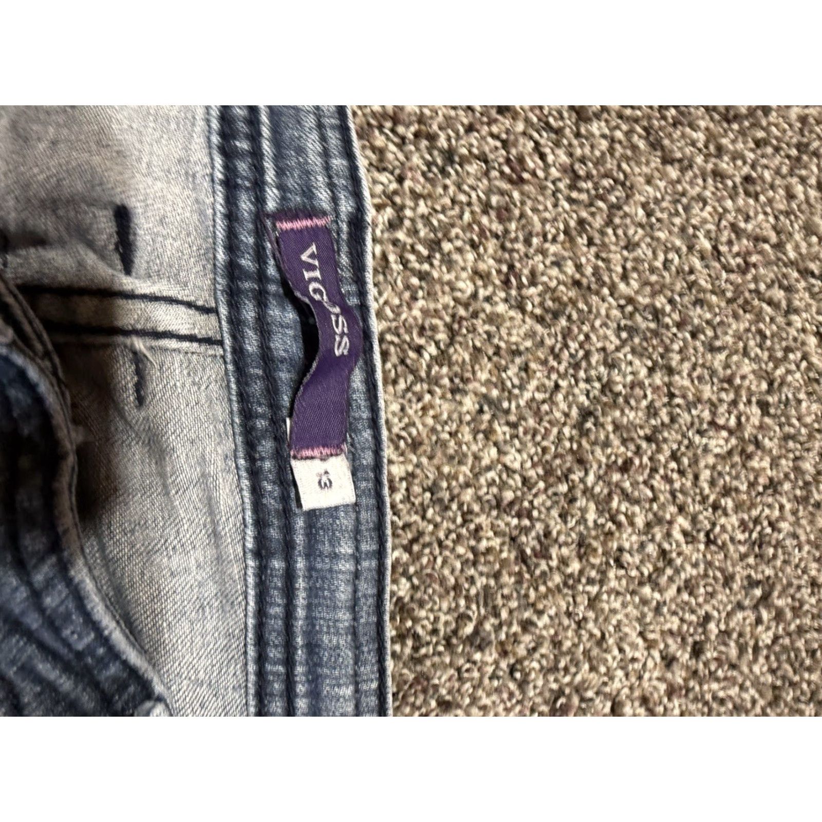 Vintage VINTAGE Vigoss Women's Jeans 36X30 Blue Denim 13 5-Pocket Straight Mid Rise Size 34" / US 12 / IT 48 - 4 Thumbnail