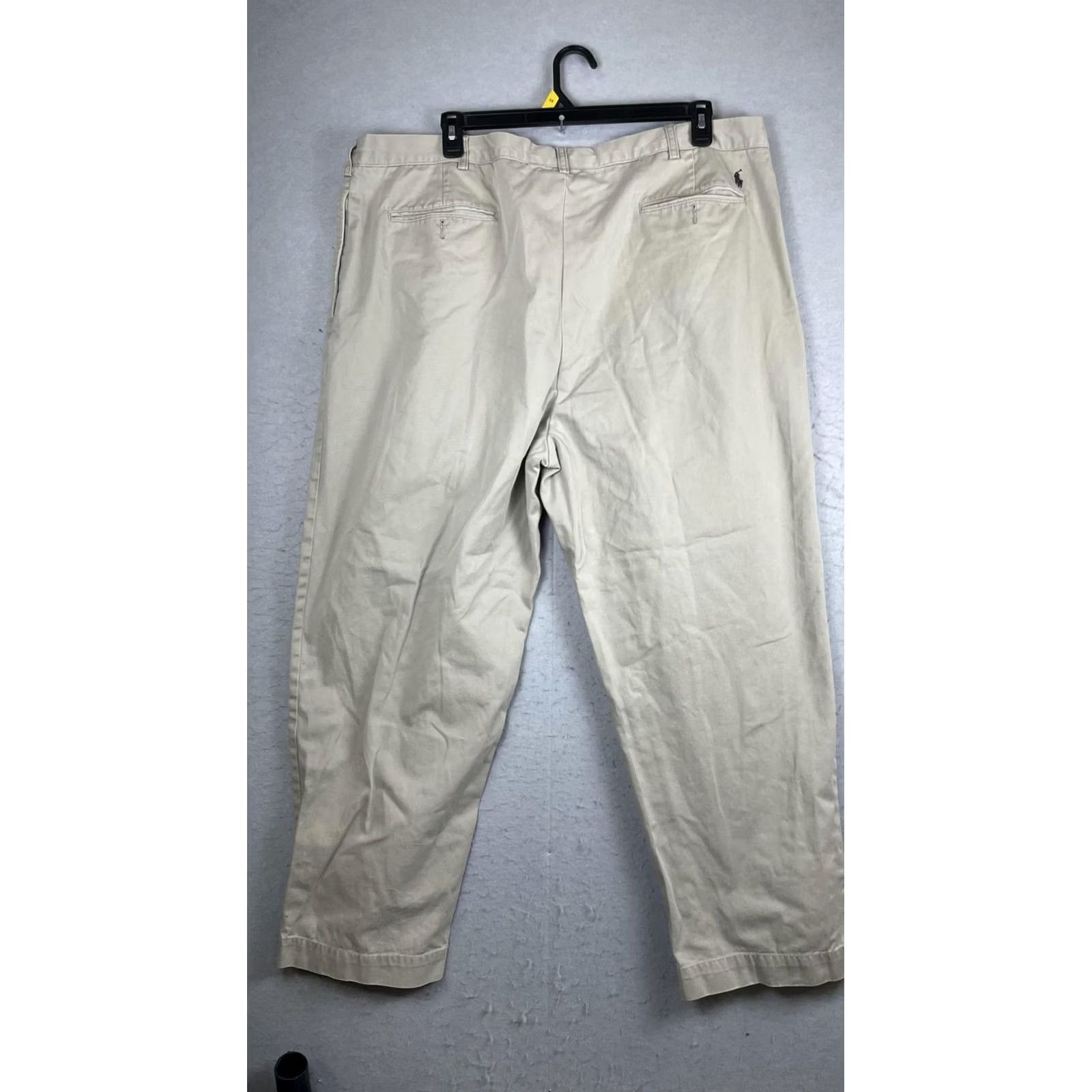 Polo Ralph Lauren VINTAGE Polo Ralph Lauren Pants Mens 46x27 Beige Ethan Relaxed Fit Pleated Chino Size US XXL / EU 58 / 5 - 7 Thumbnail