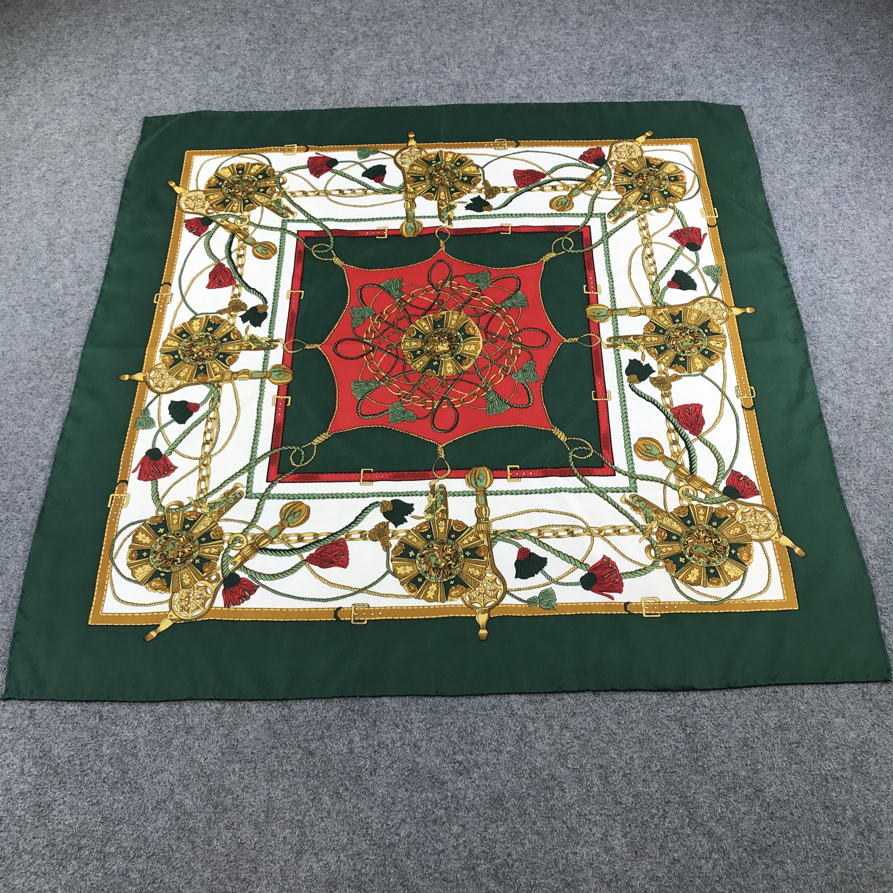 Vintage Luxury Art Nouveau Design Silk Scarf M141 Size ONE SIZE - 2 Thumbnail